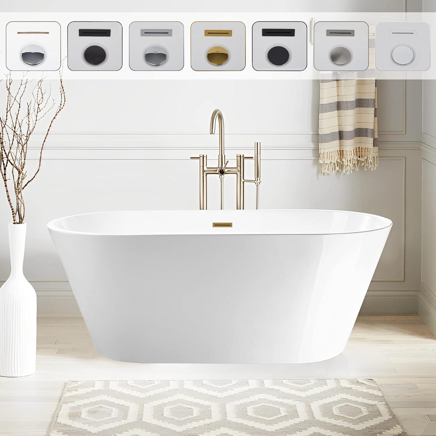 Chloe Freestanding Soaking Acrylic Bathtub