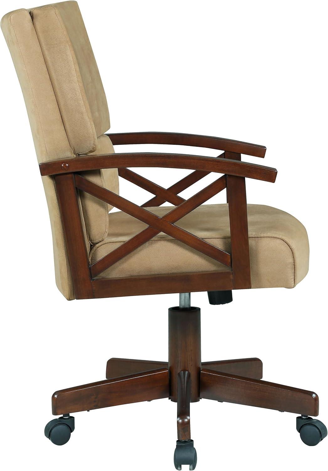 DPlus Upholstered Game Chair Tobacco and Tan