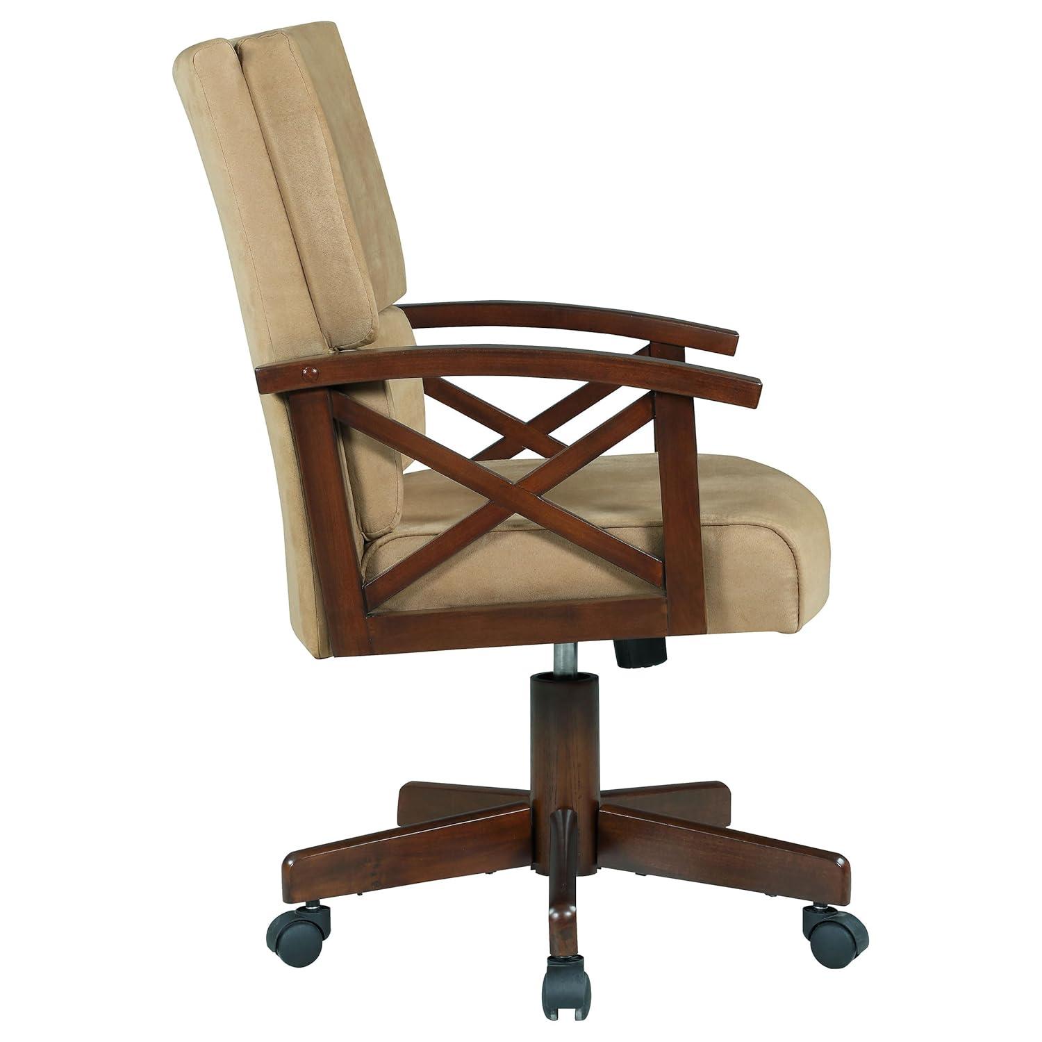 DPlus Upholstered Game Chair Tobacco and Tan