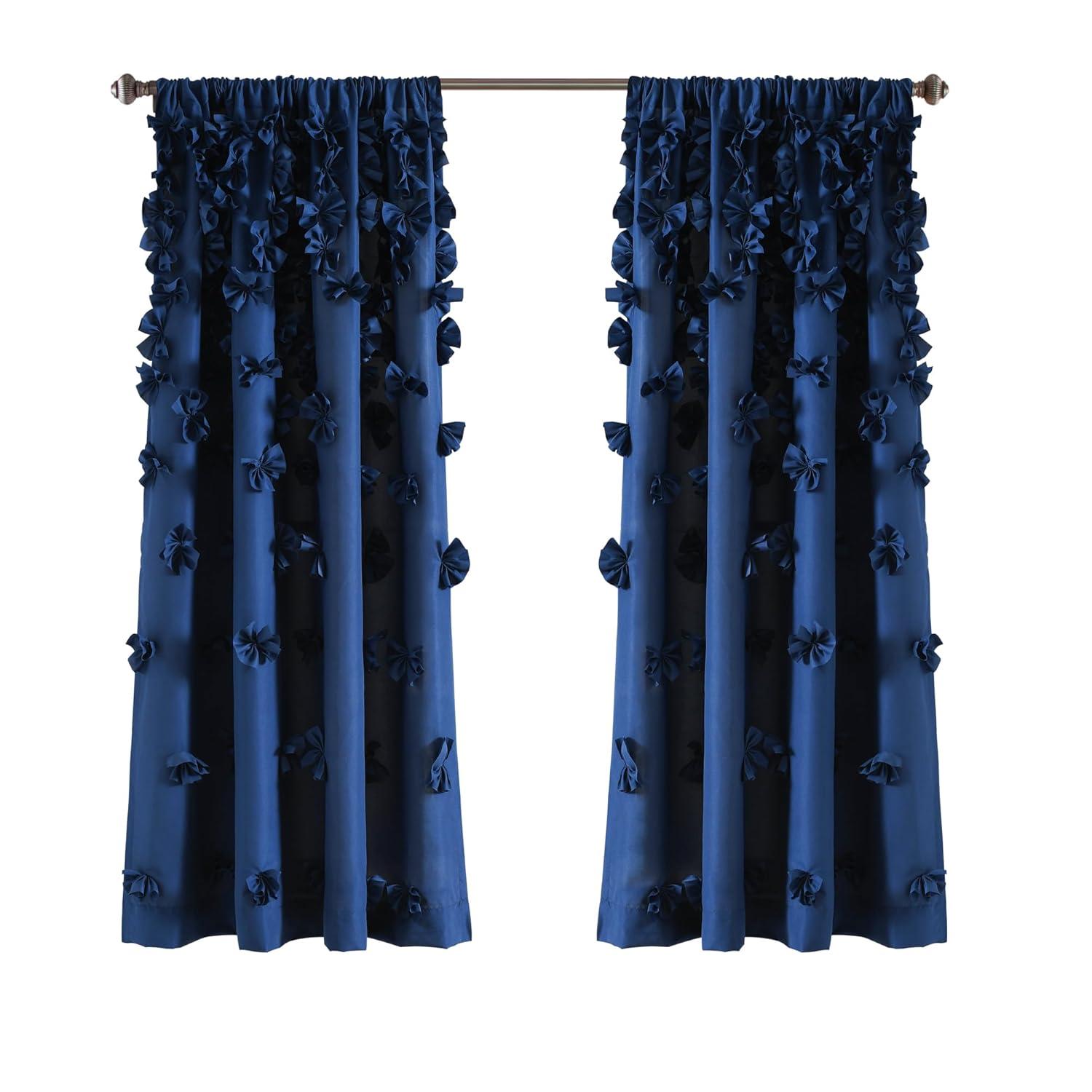 Lush Decor Riley Polyester Semi Sheer Curtain Single Panel