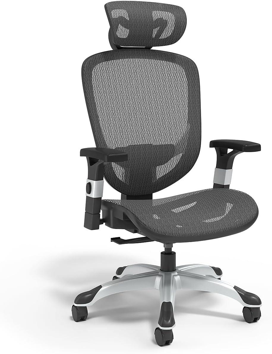 Staples Hyken Ergonomic Mesh Swivel Task Chair, Black (UN59460)
