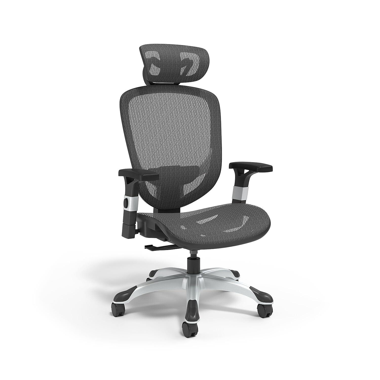 Staples Hyken Ergonomic Mesh Swivel Task Chair, Black (UN59460)