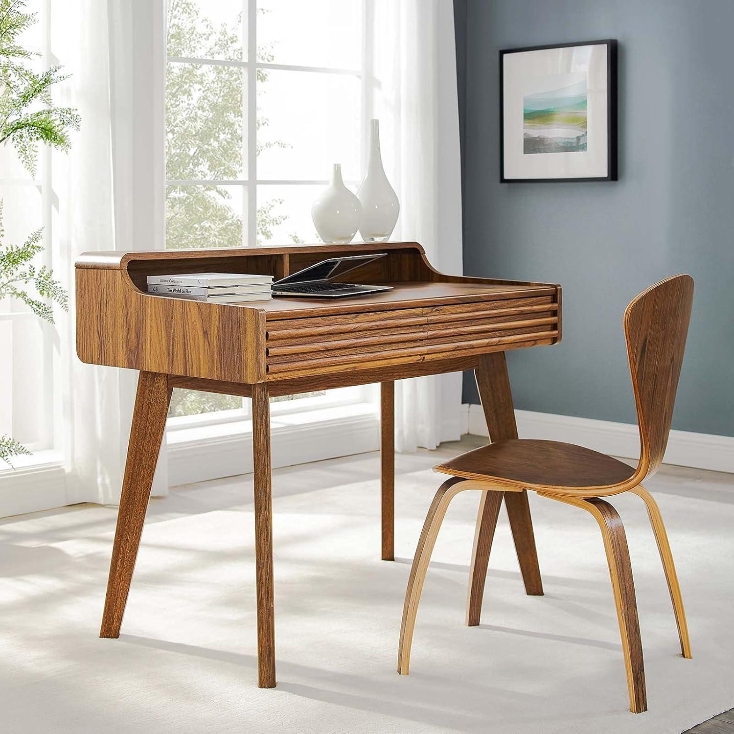 Modway Render Writing Desk Walnut