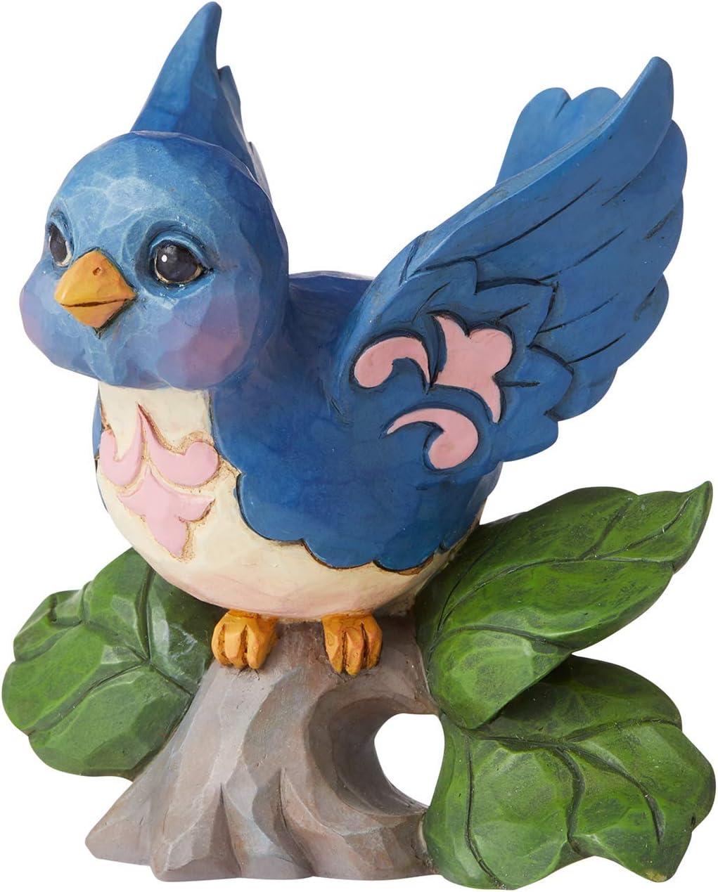 Enesco Jim Shore Heartwood Creek Mini Bluebird Figurine, 3.5", Multicolor