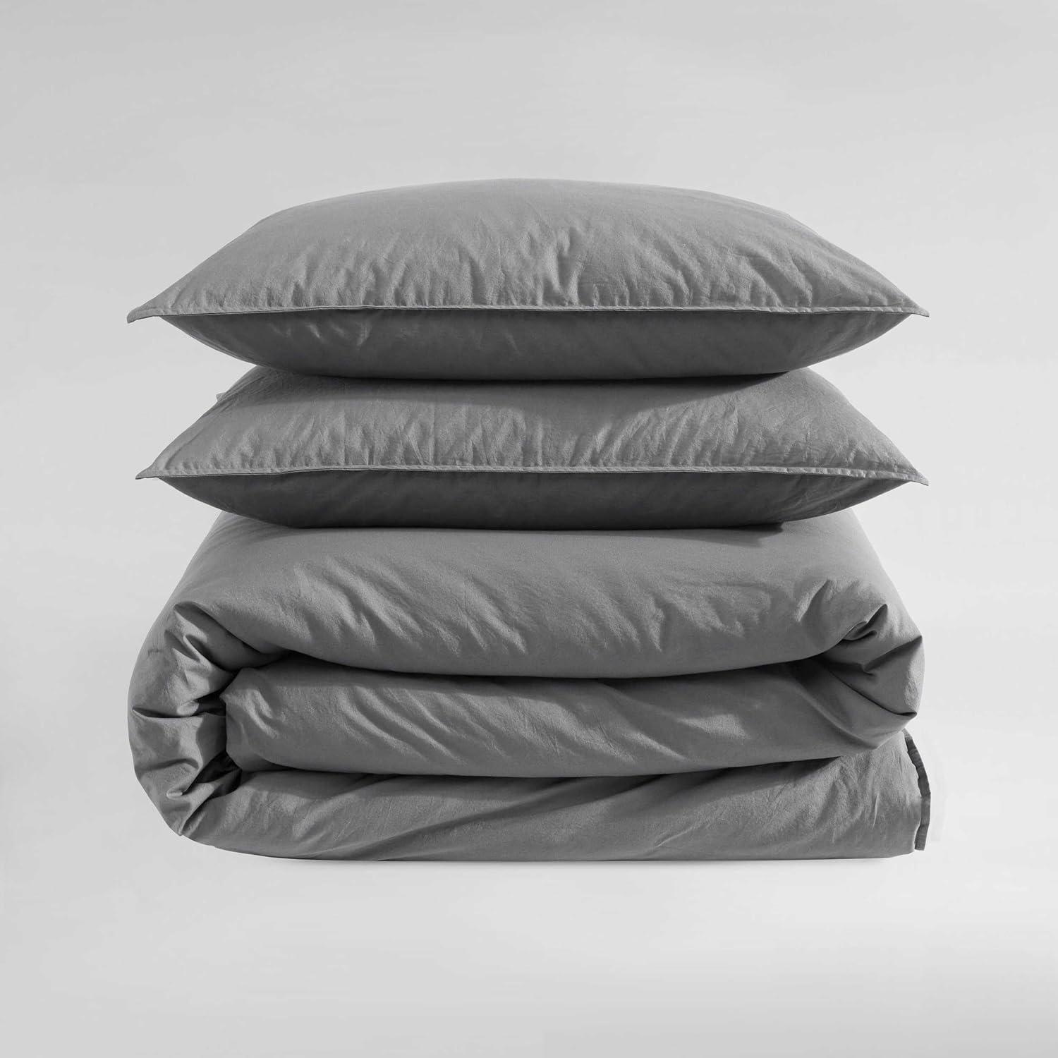 Calvin Klein Calvin Klein Washed Percale Cotton Solid Comforter Set