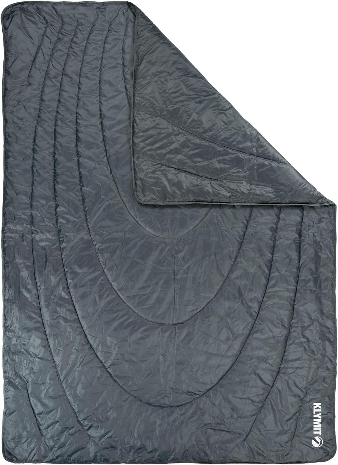 Klymit Horizon Travel Blanket Lightweight Durable Camping Blanket, Gray