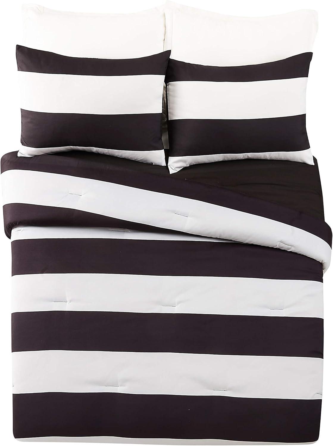 Lavelle Stripe Microfiber Comforter Set