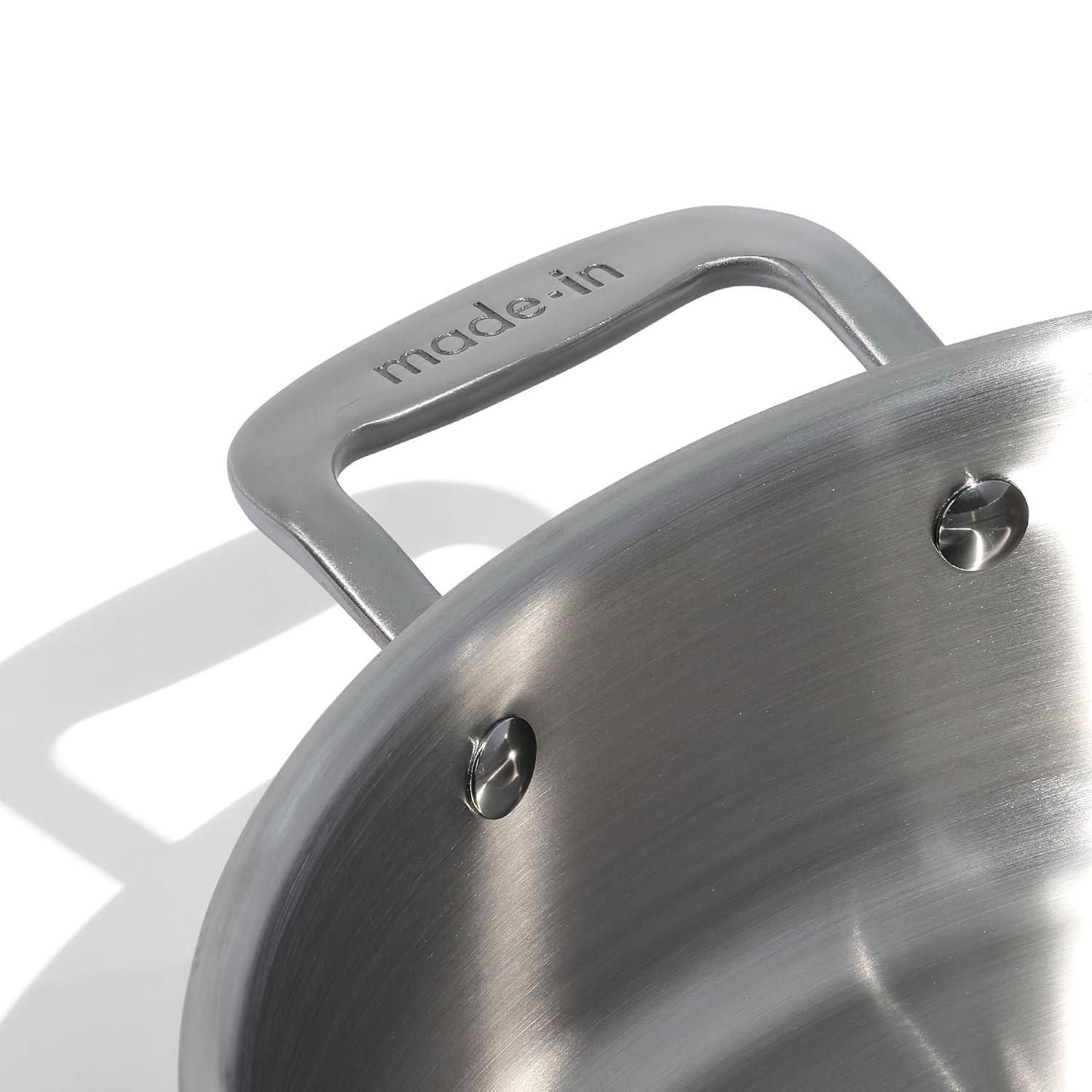 6 Quart Stainless Steel Rondeau Pot with Lid