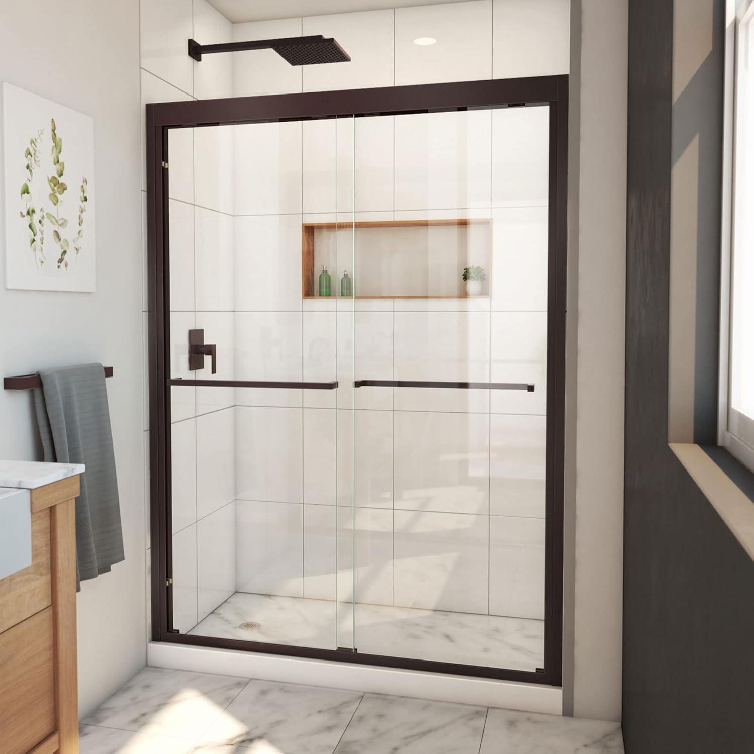 Duet Plus 50" - 54" W x 72" H Double Sliding Semi-Frameless Shower Door