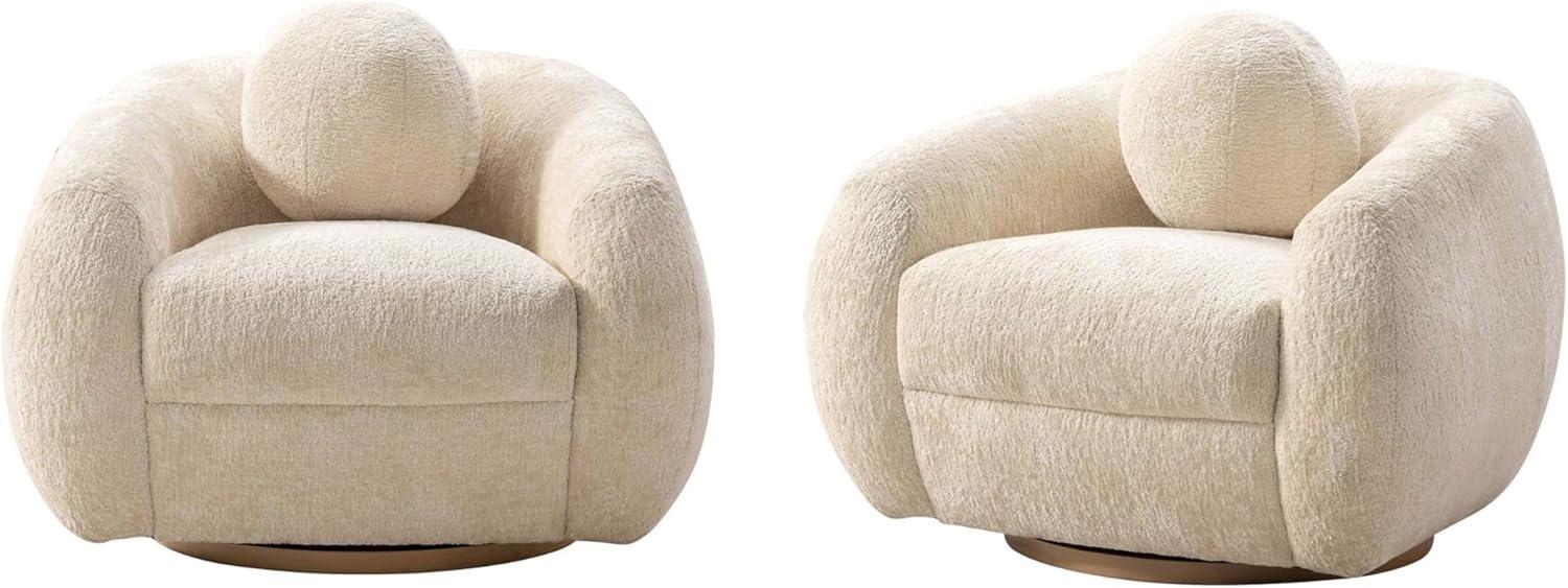 Manhattan Comfort Set of 2 Tribeca Modern Chenille Upholstered Accent Chairs