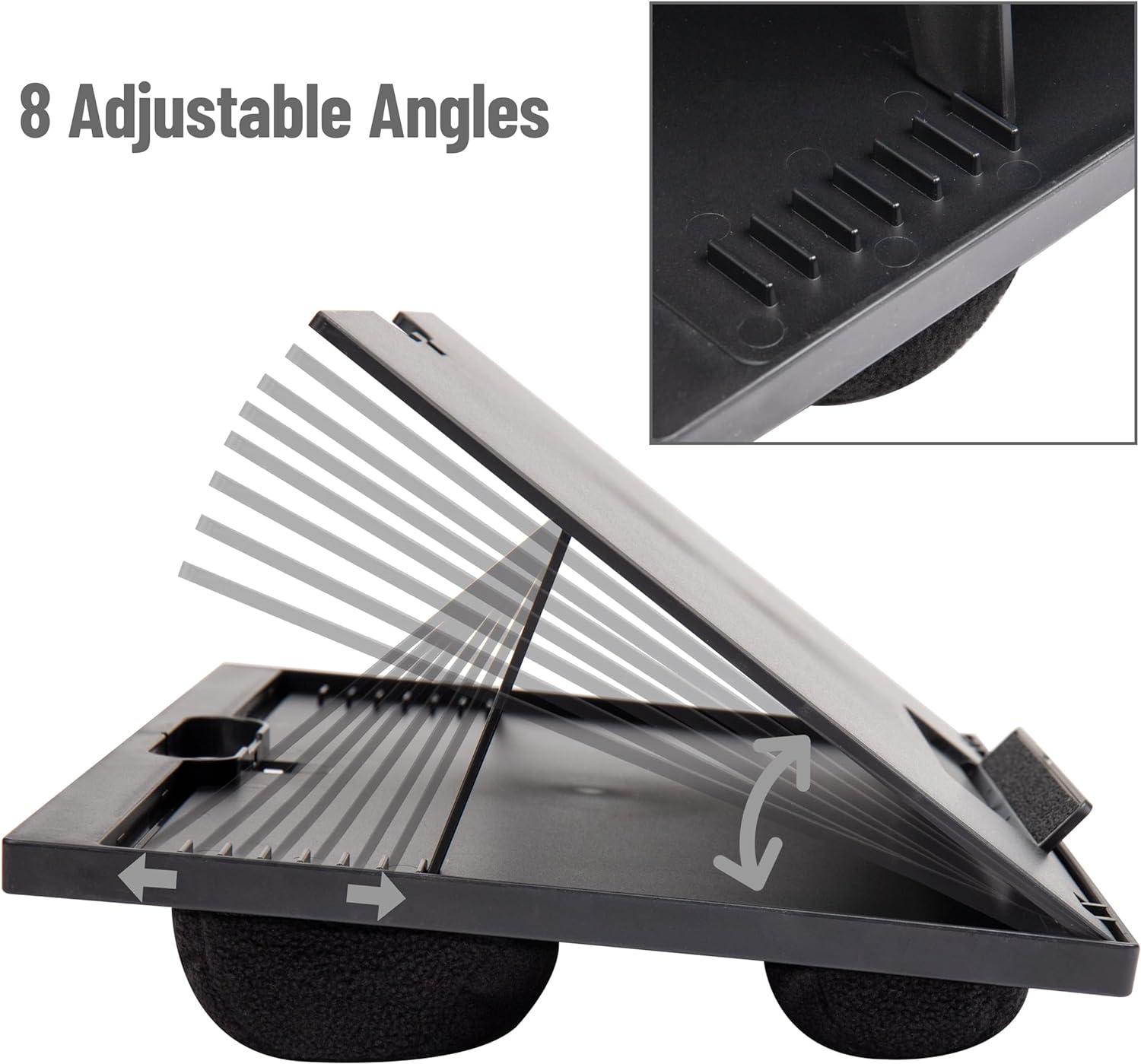 Mind Reader Mind Reader Lap Desk Laptop Stand, Bed Tray, Collapsible, Cushion, Portable, Dorm, Plastic, 14.75"L x 11"W x 7.3"H