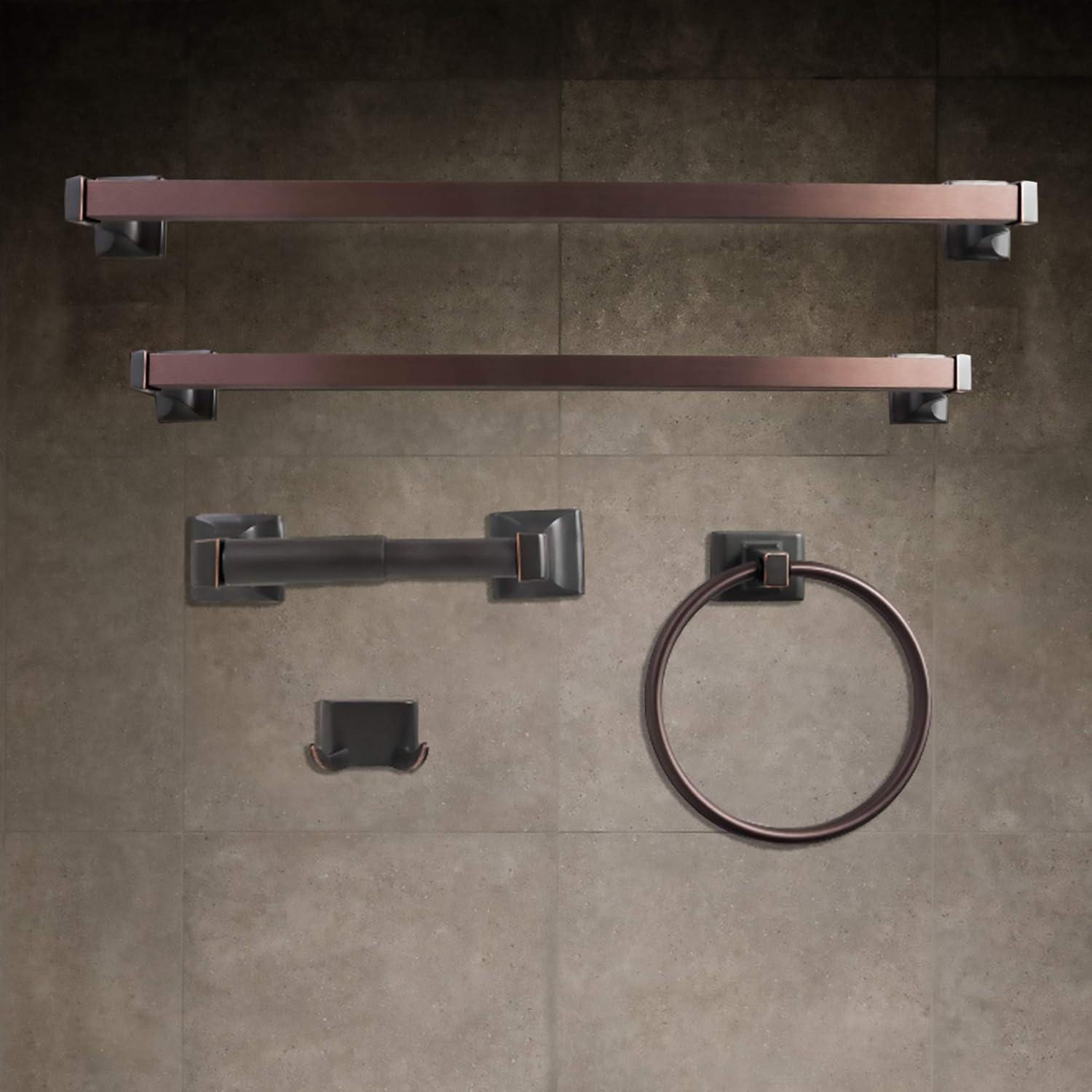 Oil-Rubbed Bronze 5-Piece Metal Bathroom Hardware Set