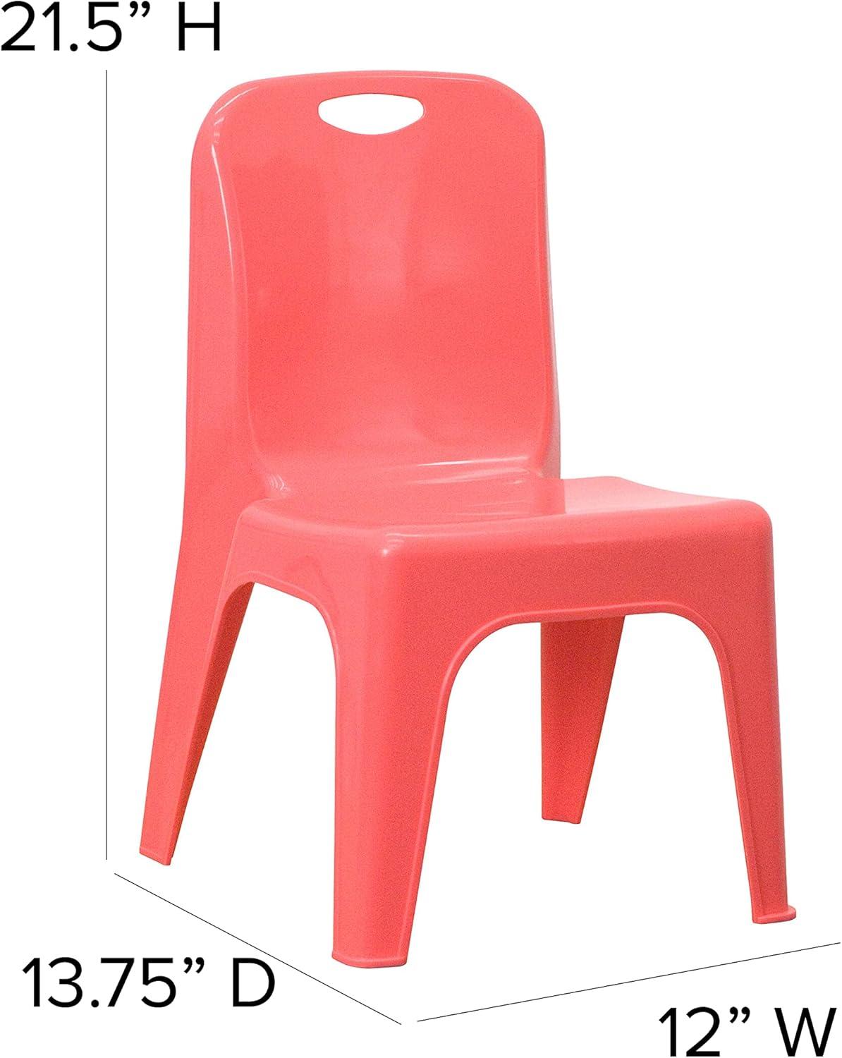 Flash Furniture 2 Pack Plastic Stackable School Chair with Carrying Handle and 11" Seat Height