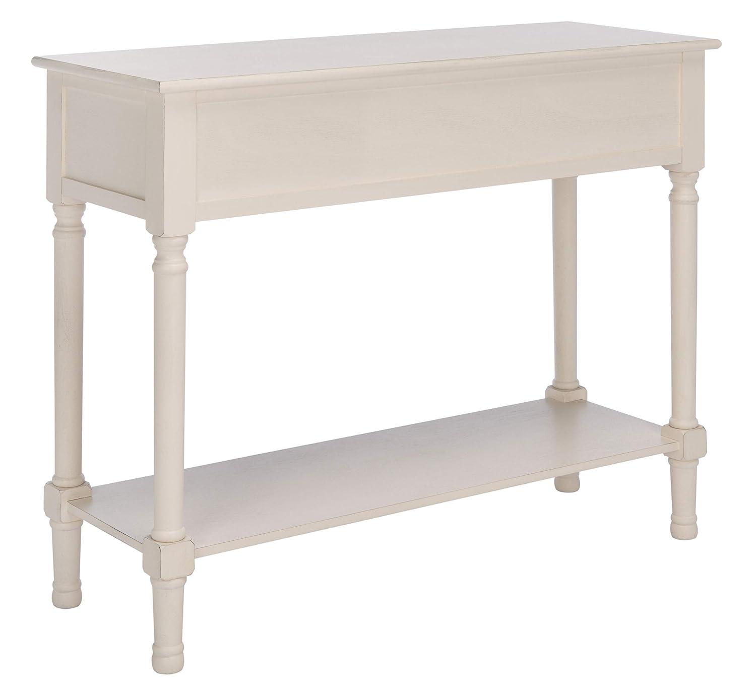 Ryder 2 Drawer Console Table - Distressed White/Greige - Safavieh