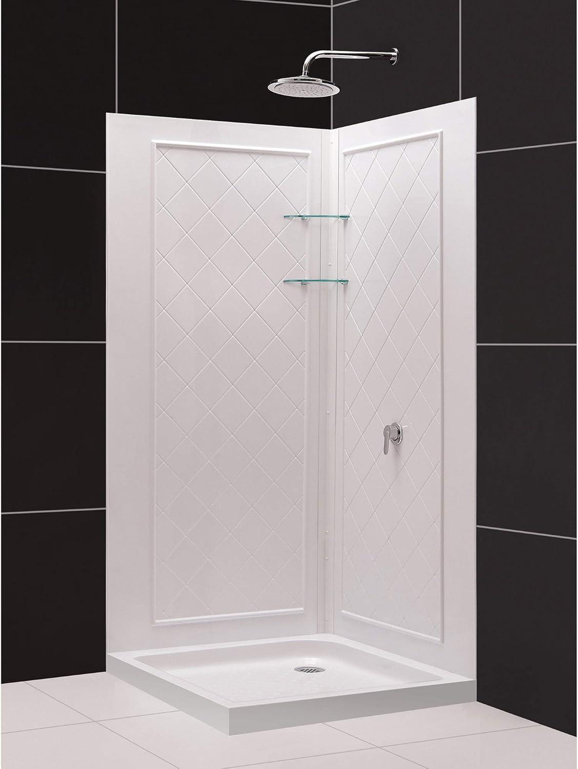 DreamLine Cornerview 36 in. D x 36 in. W x 76 3/4 in. H Framed Sliding Shower Enclosure