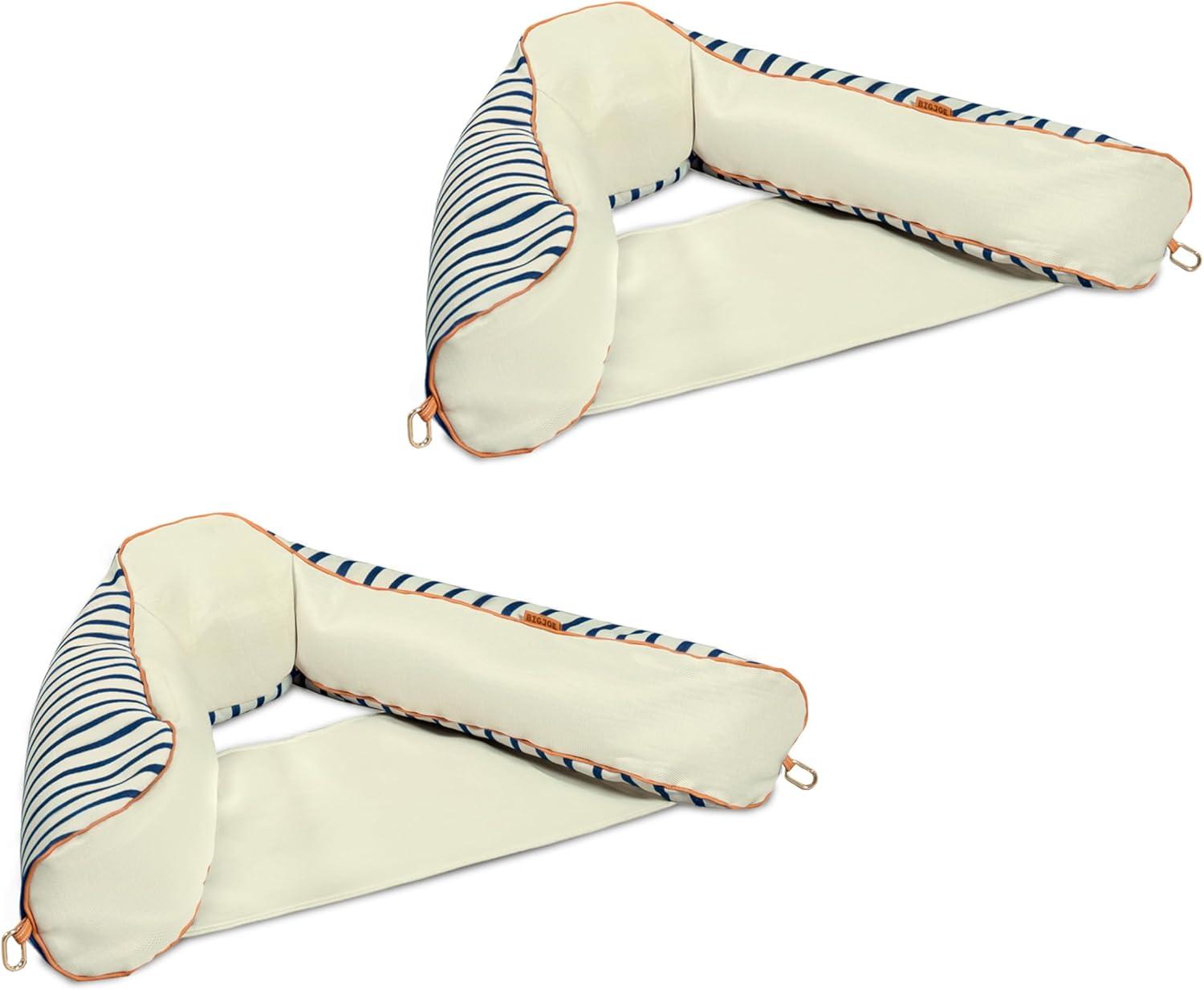 Big Joe Lux Bali Sling Pool Float, Cape Stripe, UV Protected, No Inflation Needed