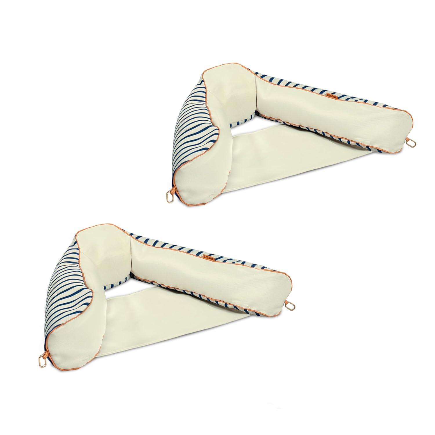 Big Joe Lux Bali Sling Pool Float, Cape Stripe, UV Protected, No Inflation Needed