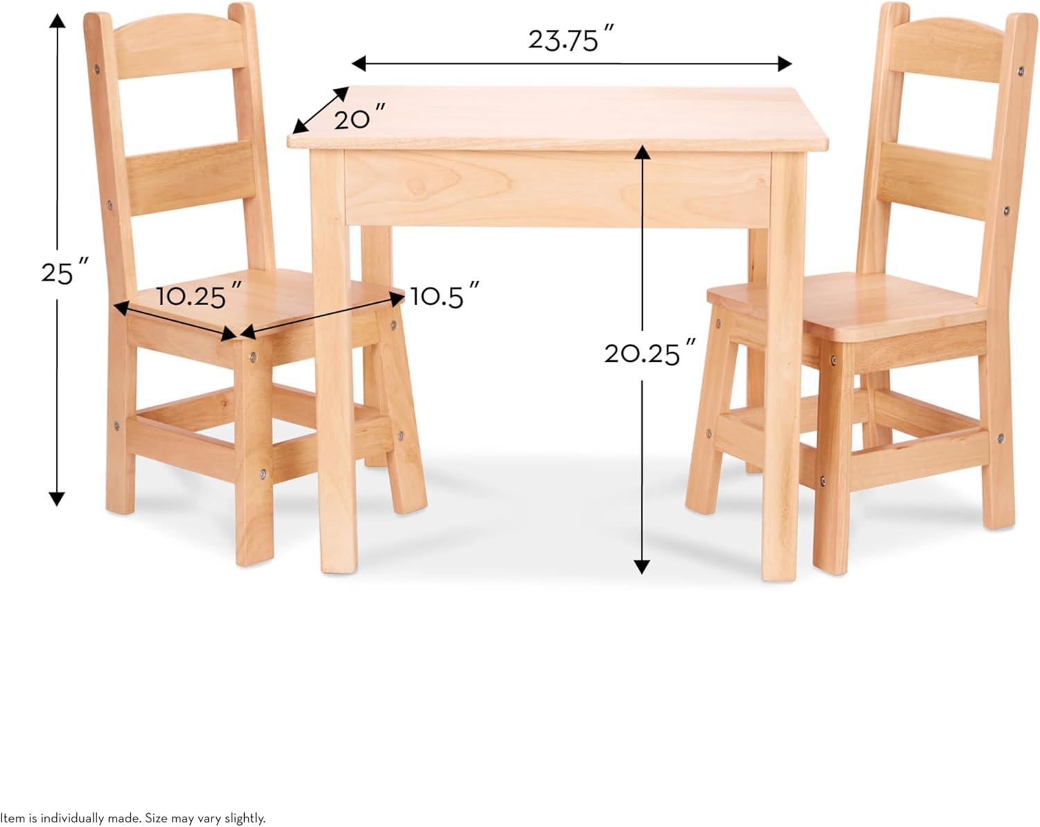 Melissa & Doug Kids Play Or Activity Table and Chair Set