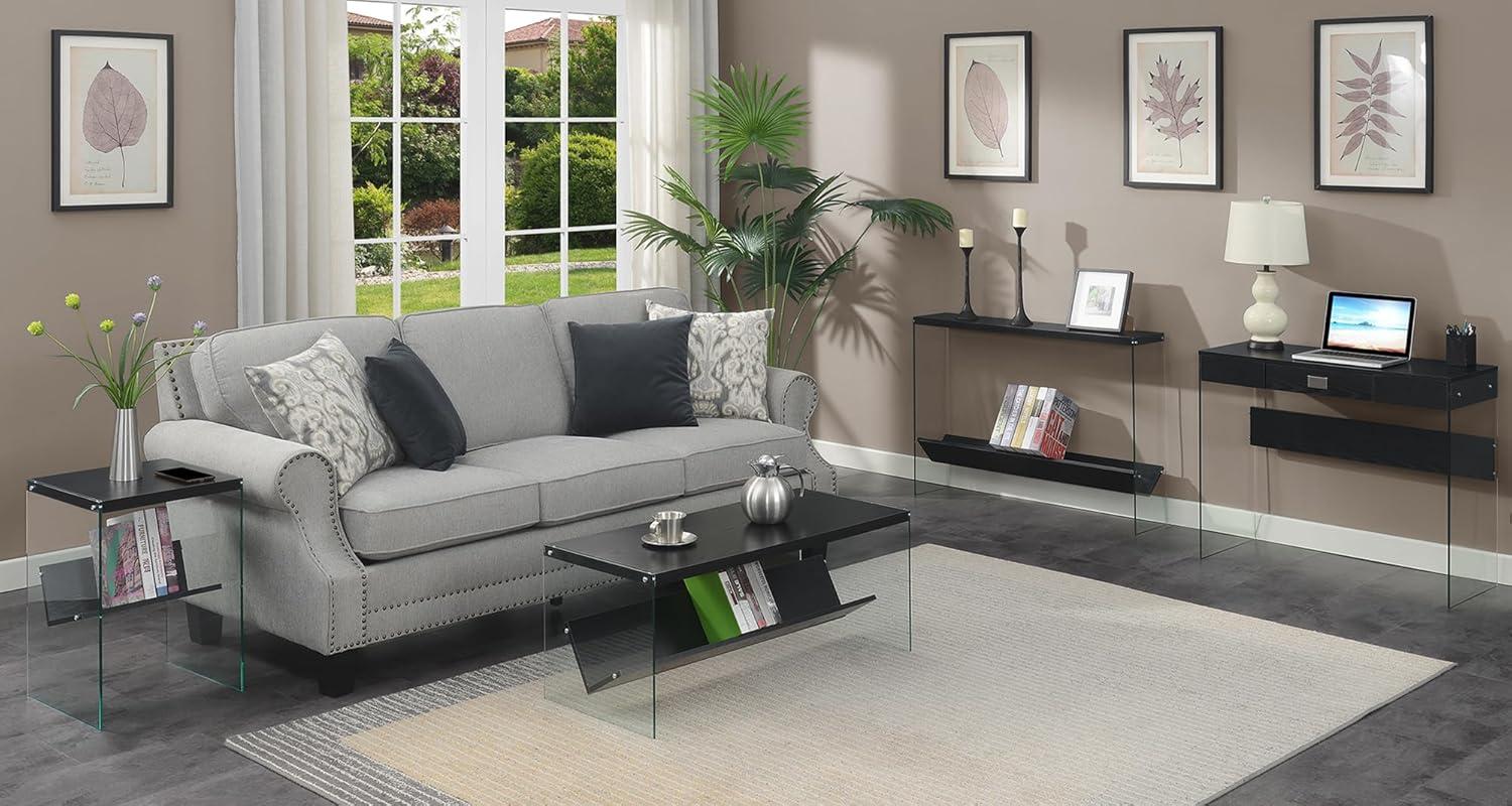 SoHo Coffee Table with Shelf, Black