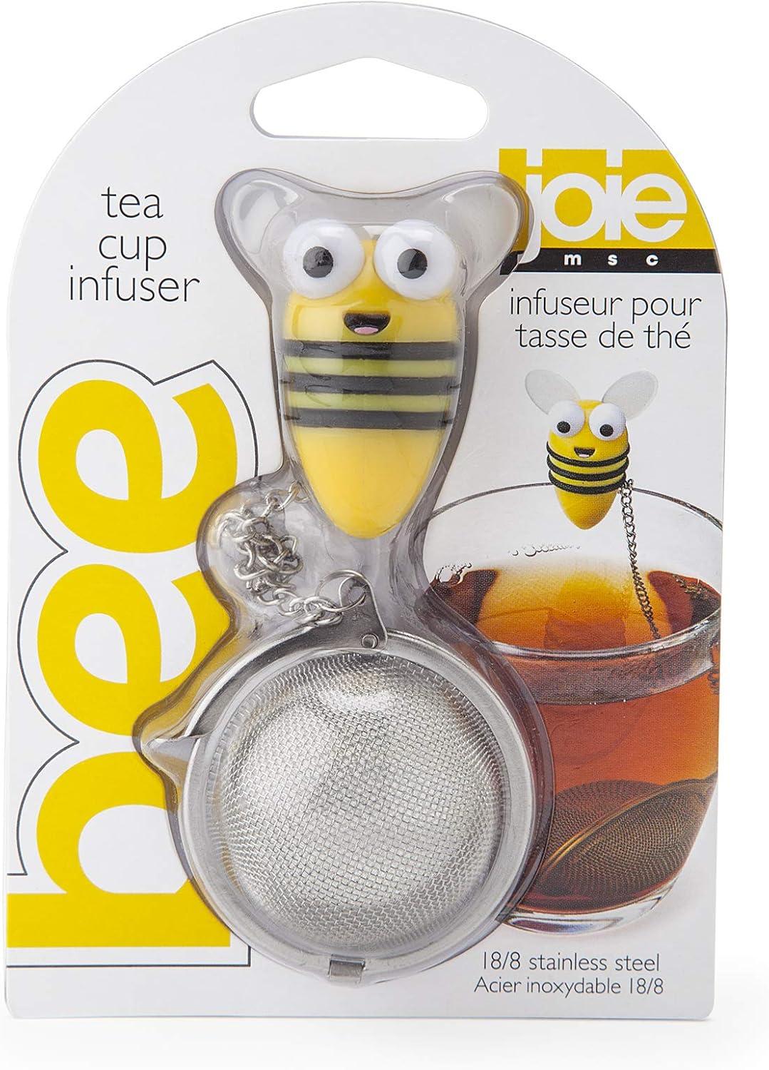 Yellow and Black Stainless Steel Bee Tea Infuser