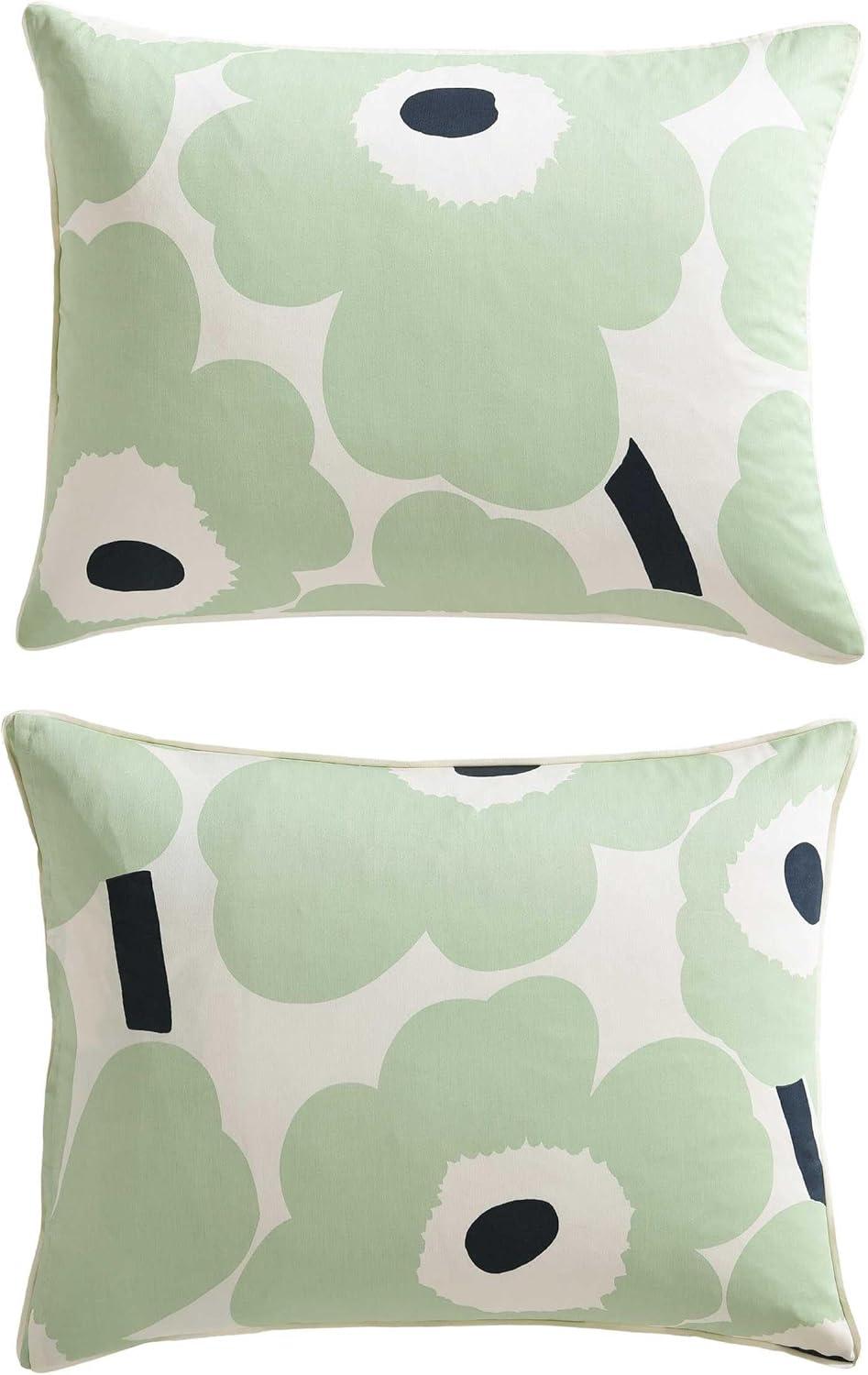 Marimekko Unikko Green/White Organic Cotton Duvet Cover Set