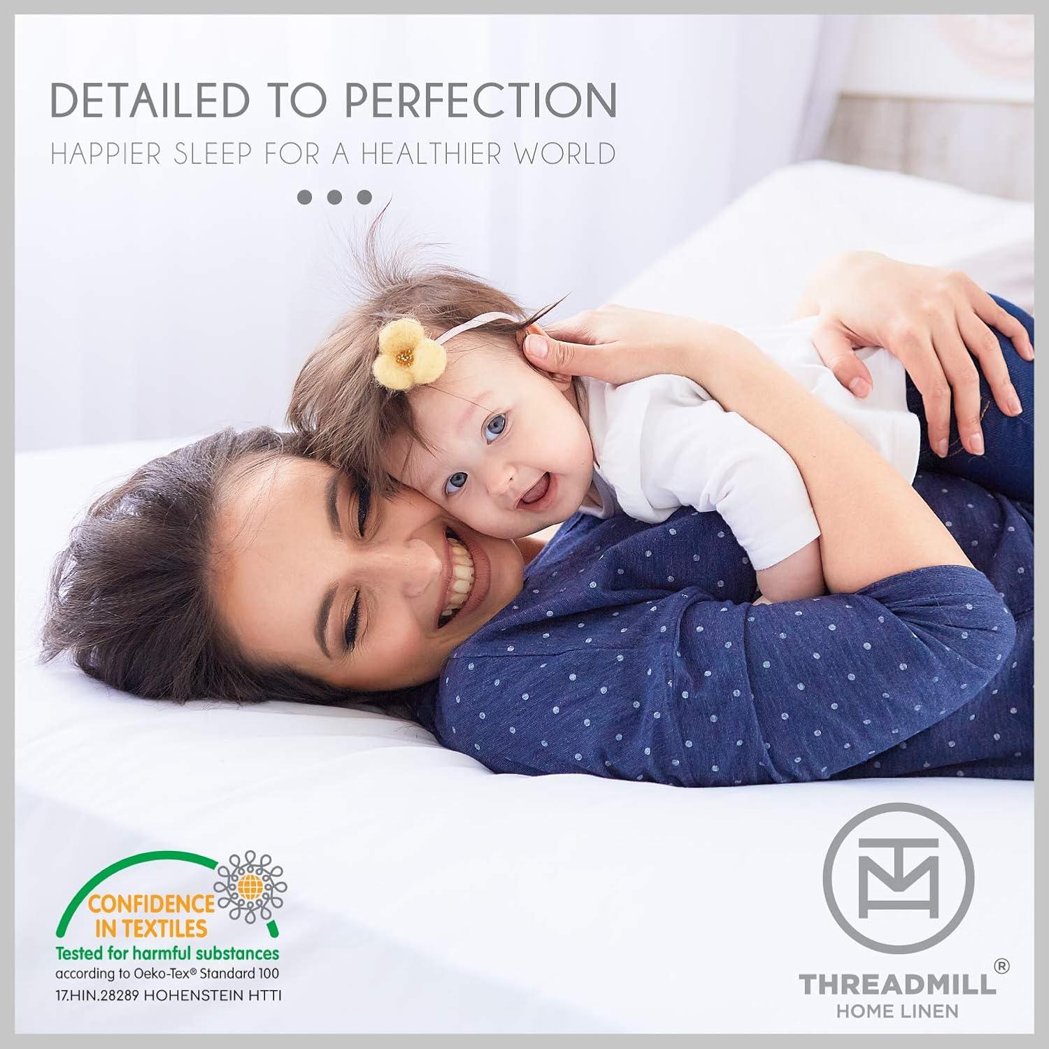 Threadmill Home Linen Cotton Twin-XL Bed Sheet Set, 300 Thread Count, for Adult, 3 PC, Dark Grey