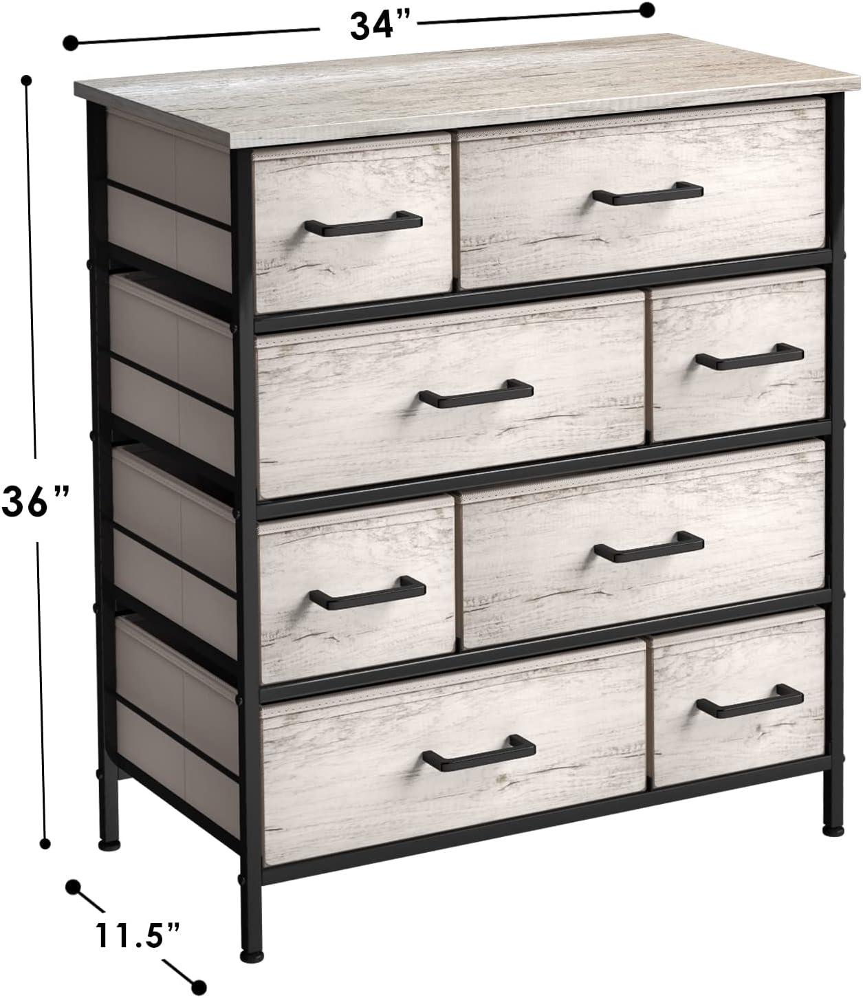 Greige Steel Frame Horizontal Nursery Dresser with Soft Close Drawers