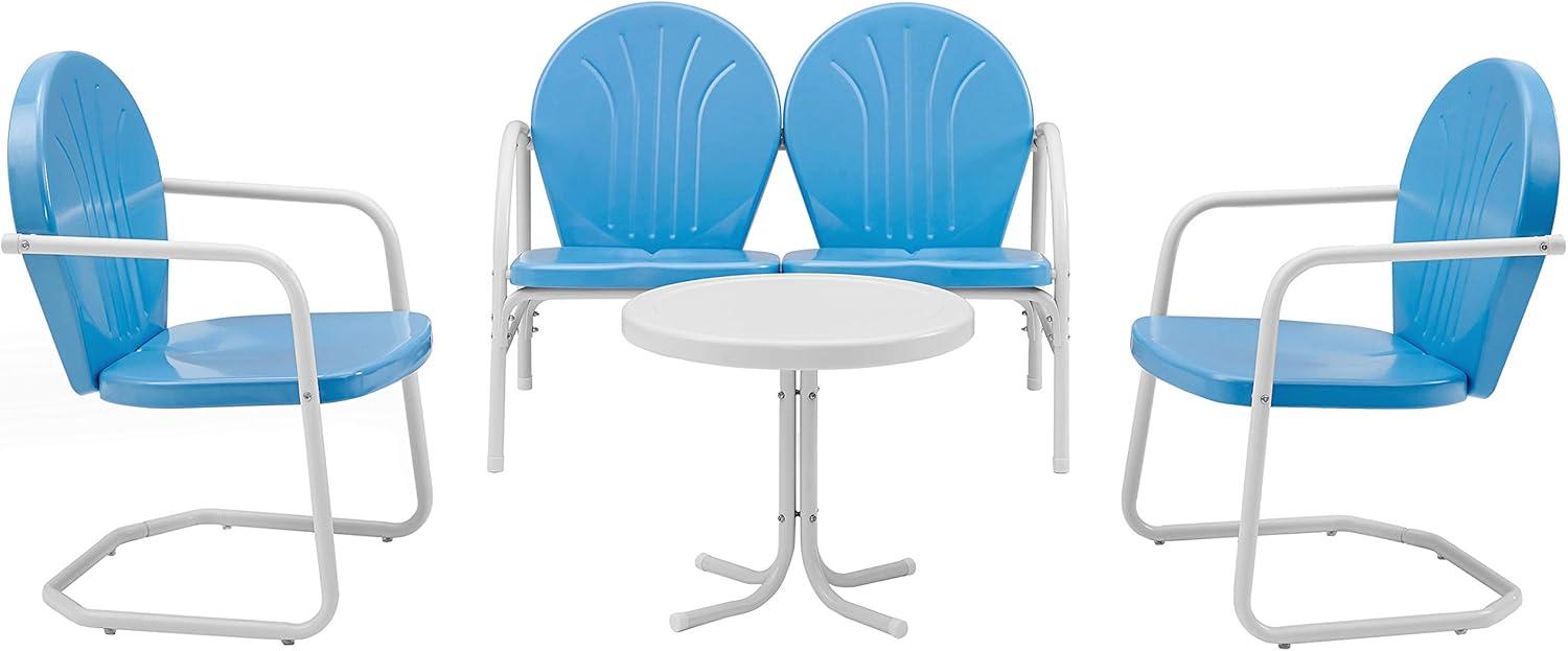 Griffith 4pc Outdoor Conversation Set - Sky Blue - Crosley