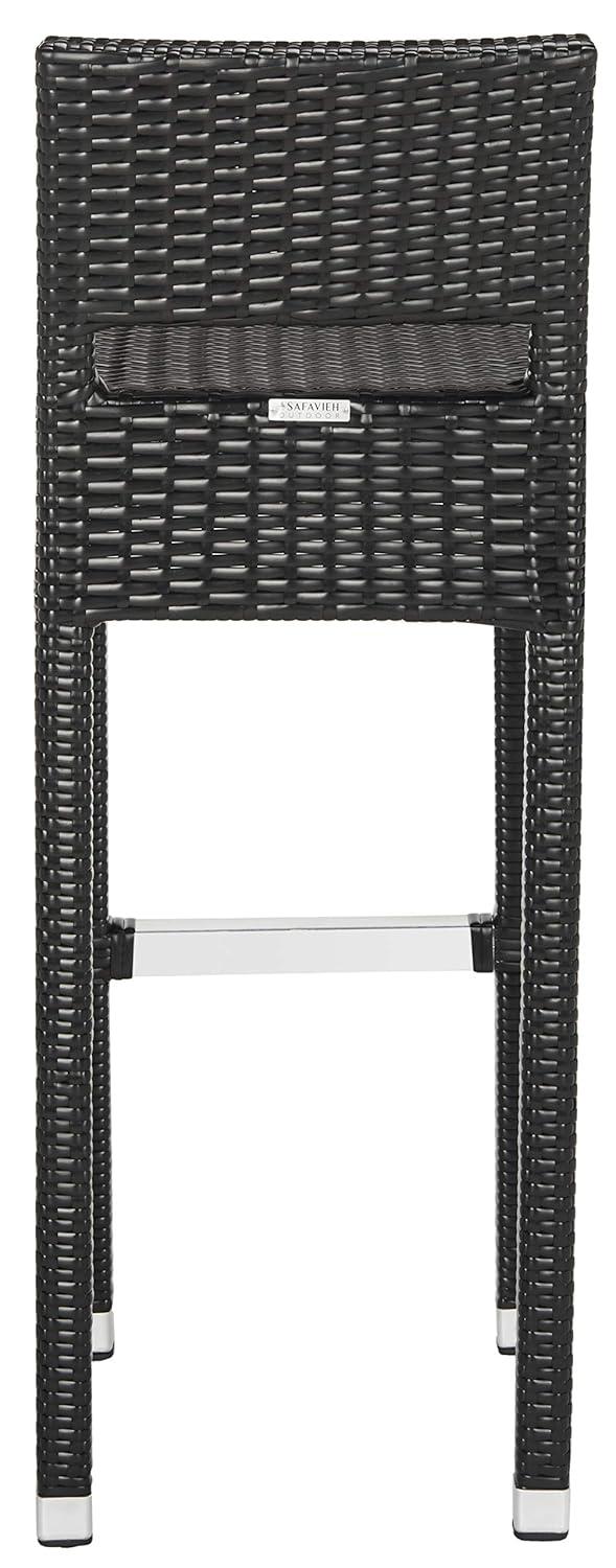 Landry Barstool - Indoor/Outdoor - FOX5212 - Black - Safavieh