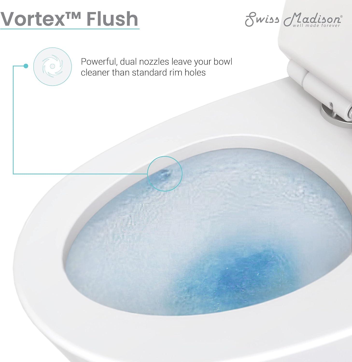 Arles One-Piece Elongated Toilet Vortex Dual-Flush 0.8/1.18 gpf