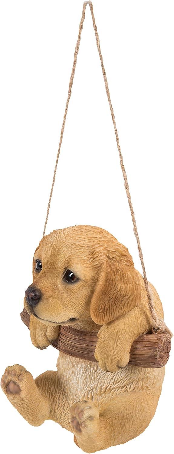 Hi-Line Gift Ltd. Hanging Golden Retriever Puppy Statue