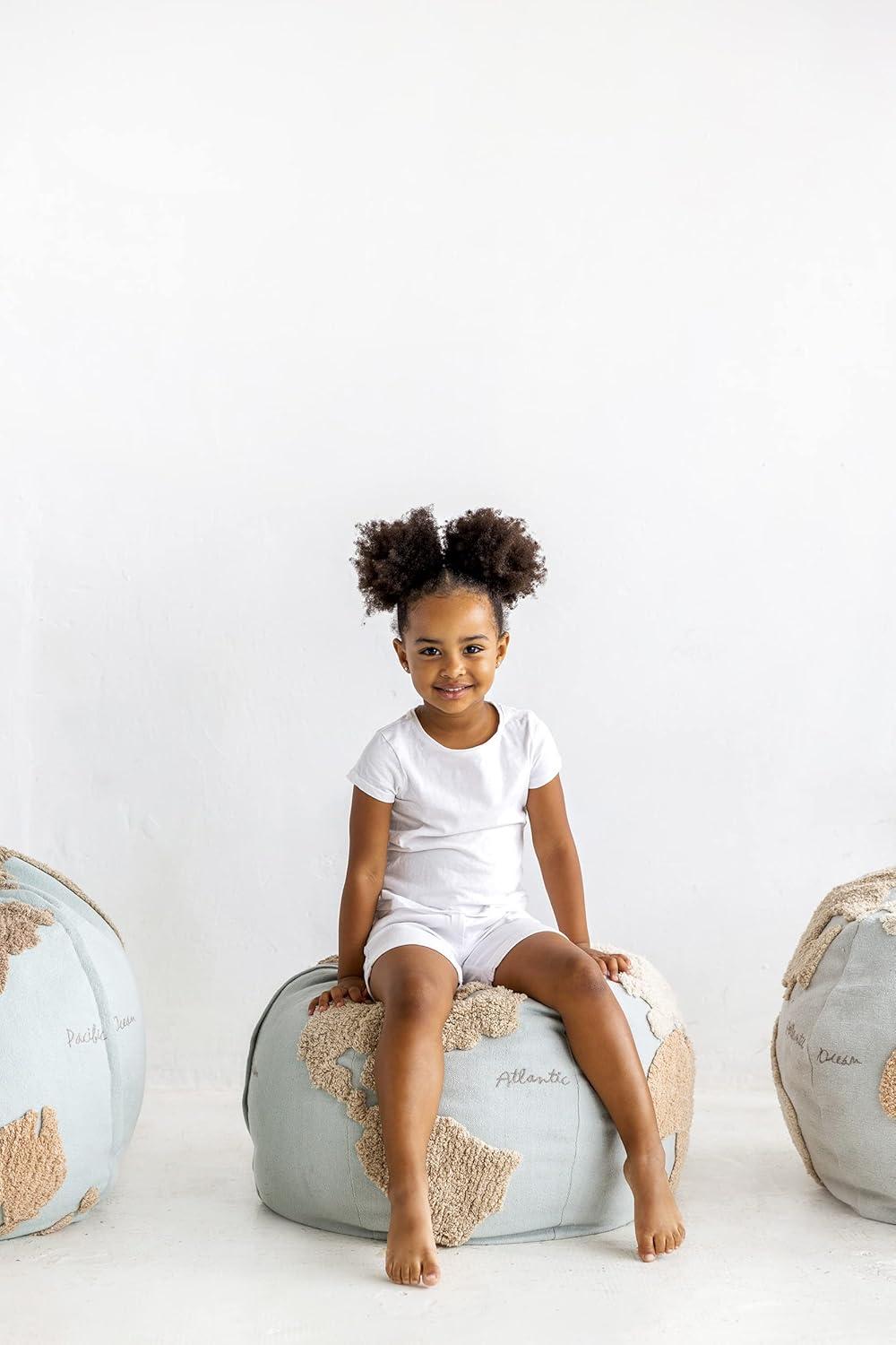 Lorena Canals World Map Pouf