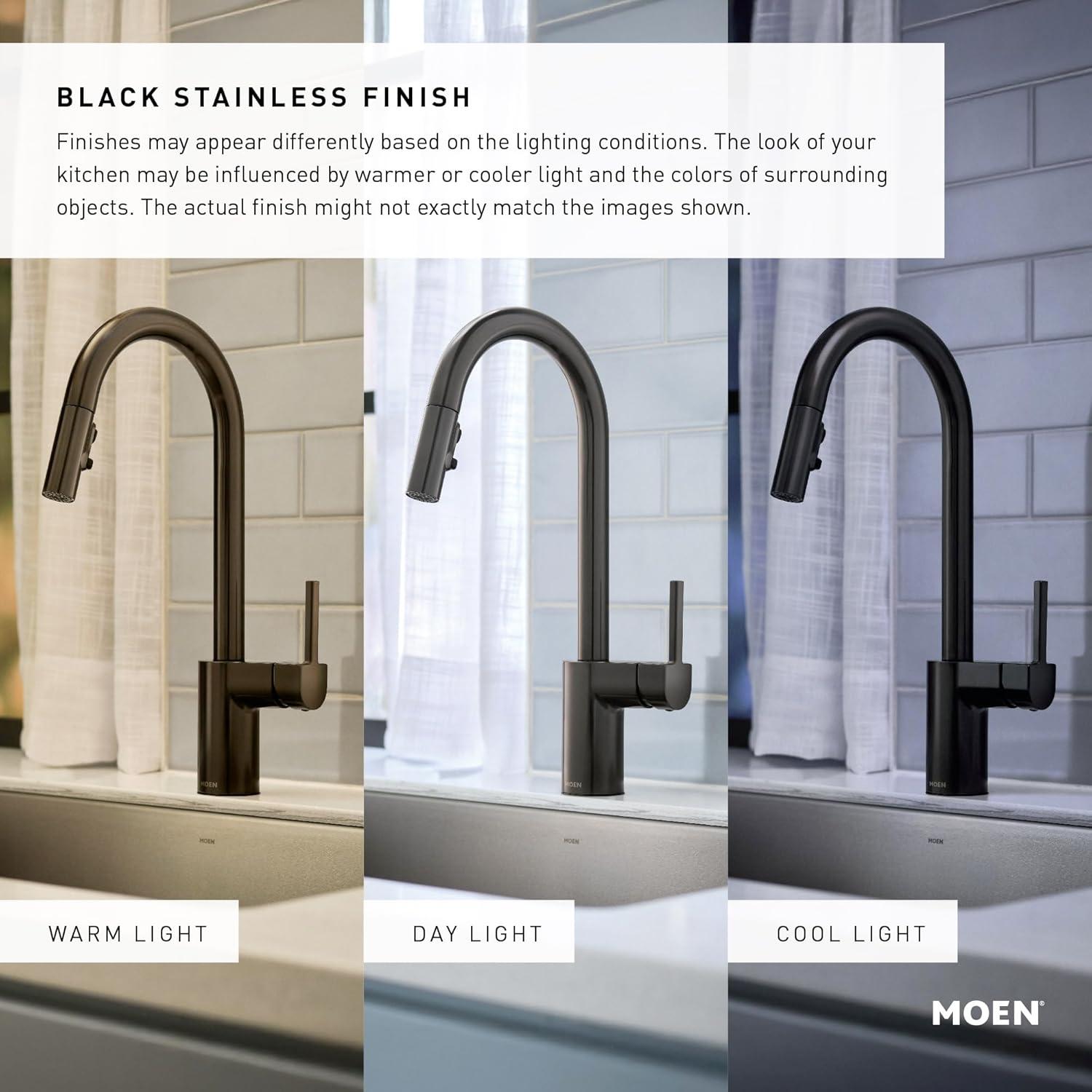 Align One Handle Spring Kitchen Faucet, Modern Single Hole Kitchen Sink Faucet Pulldown Sprayer