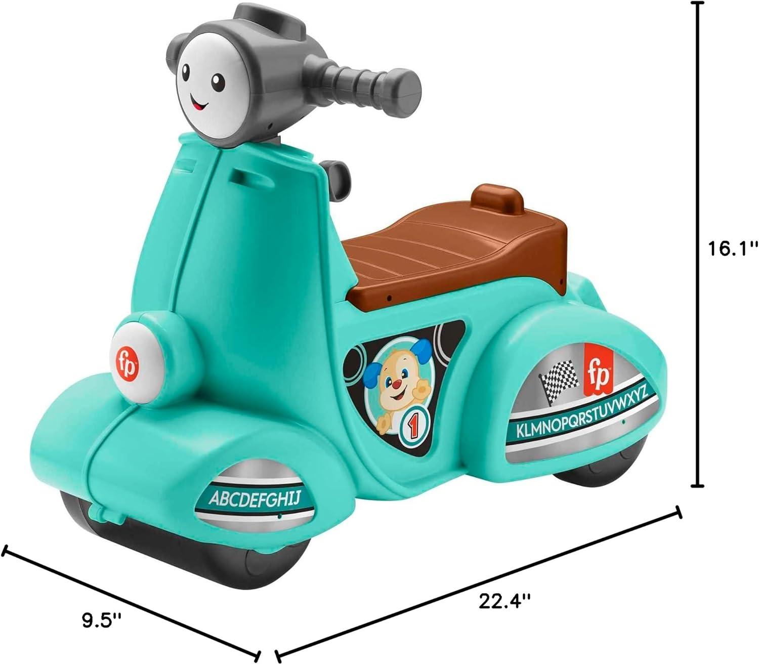 Green Toddler Ride-On Scooter with Lights and Music