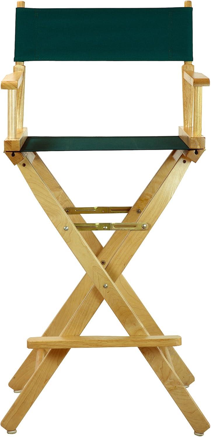 230-00-021-32 30 in. Directors Chair Natural Frame with Hunter Green Canvas