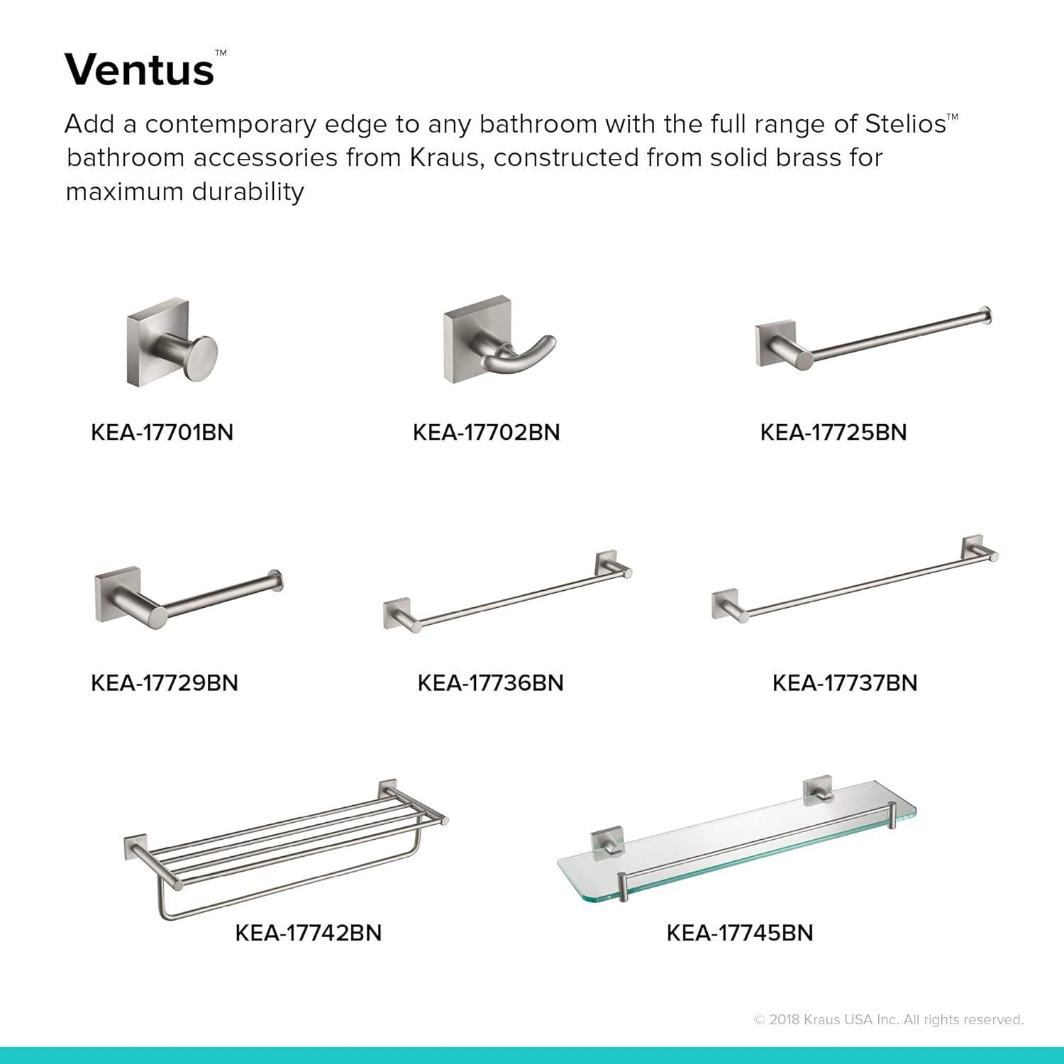 Ventus 25.38" Wall Mounted Towel Bar
