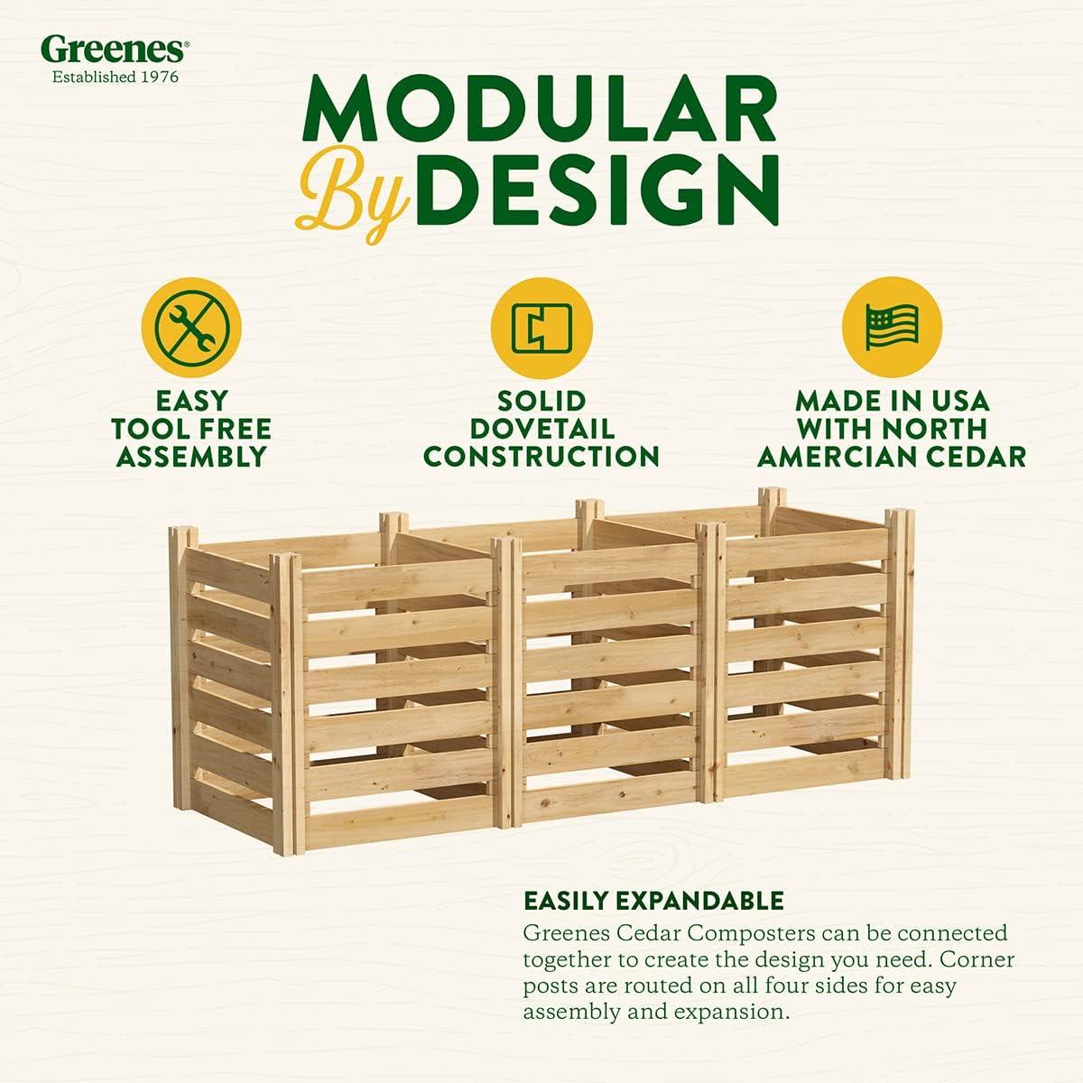 Solid Wood Outdoor Stationary Composter