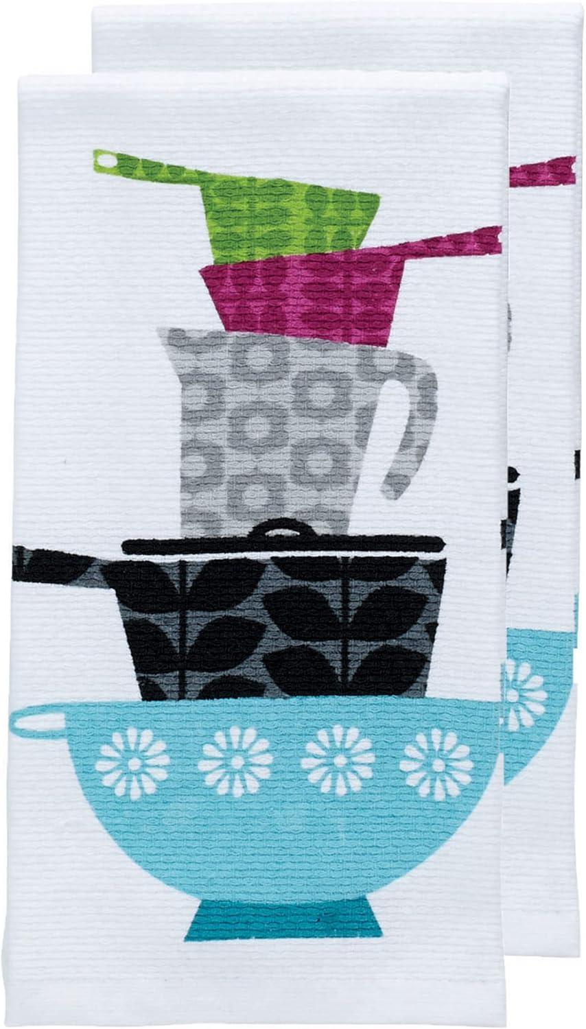 T-fal Pots and Pans Print Dual Kitchen Dishcloth