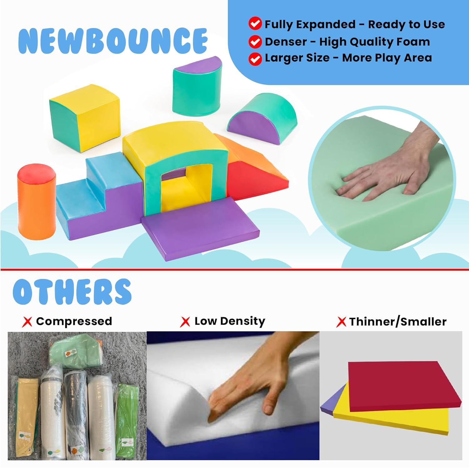 New Bounce Super Deluxe Soft Play Set - 9 Piece Climbing Set for Babies and Toddlers