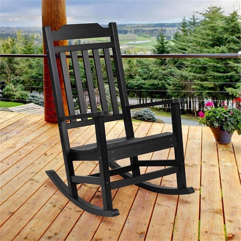 Flash Furniture Winston All-Weather Poly Resin Wood Rocking Chair