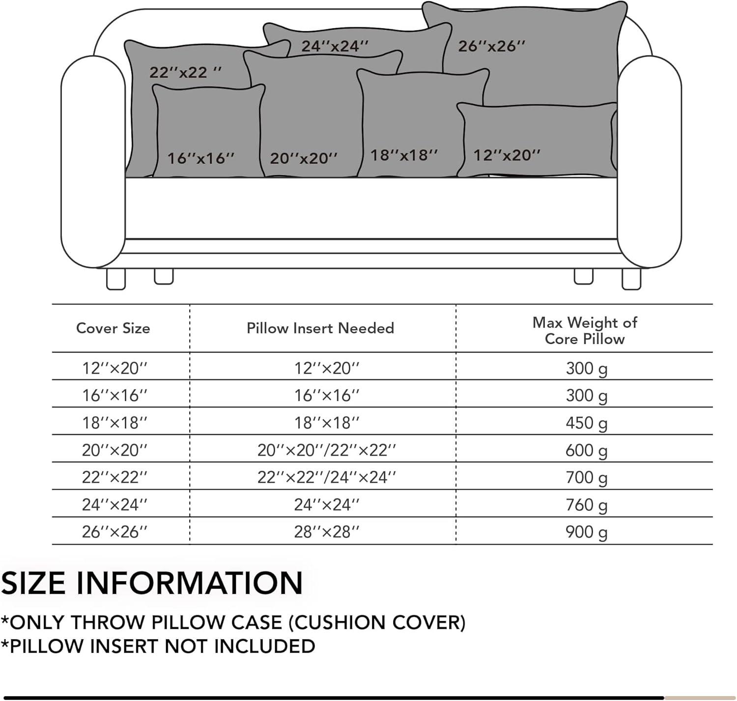 Deconovo Decorative Throw Pillow Covers - Set of 4 Soft Linen Cushion Covers, 20x20 Inch, Green & Machine Washable Pillowcases for Sofa, Bedroom, Living Room Décor, Beige