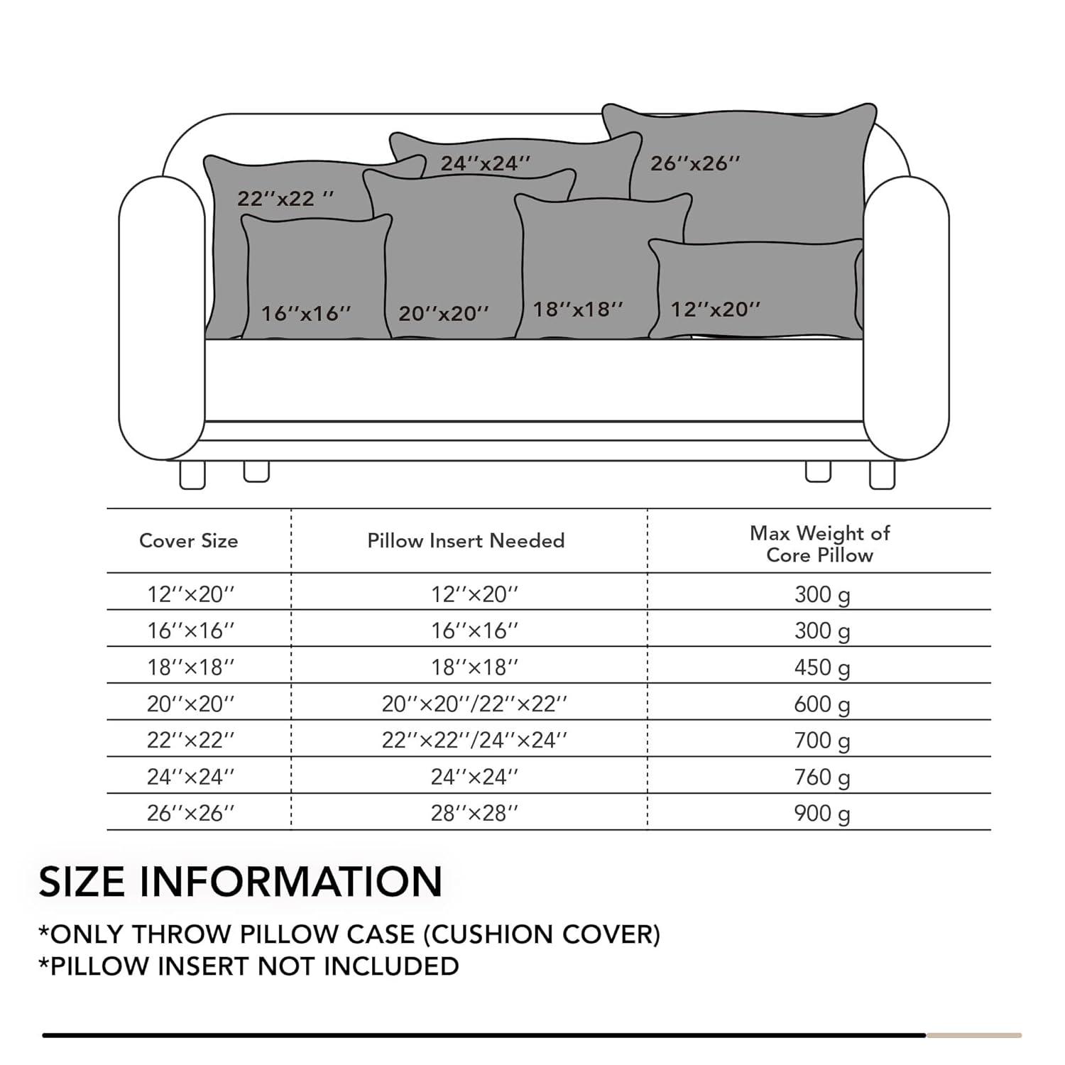 Deconovo Decorative Throw Pillow Covers - Set of 4 Soft Linen Cushion Covers, 20x20 Inch, Green & Machine Washable Pillowcases for Sofa, Bedroom, Living Room Décor, Beige