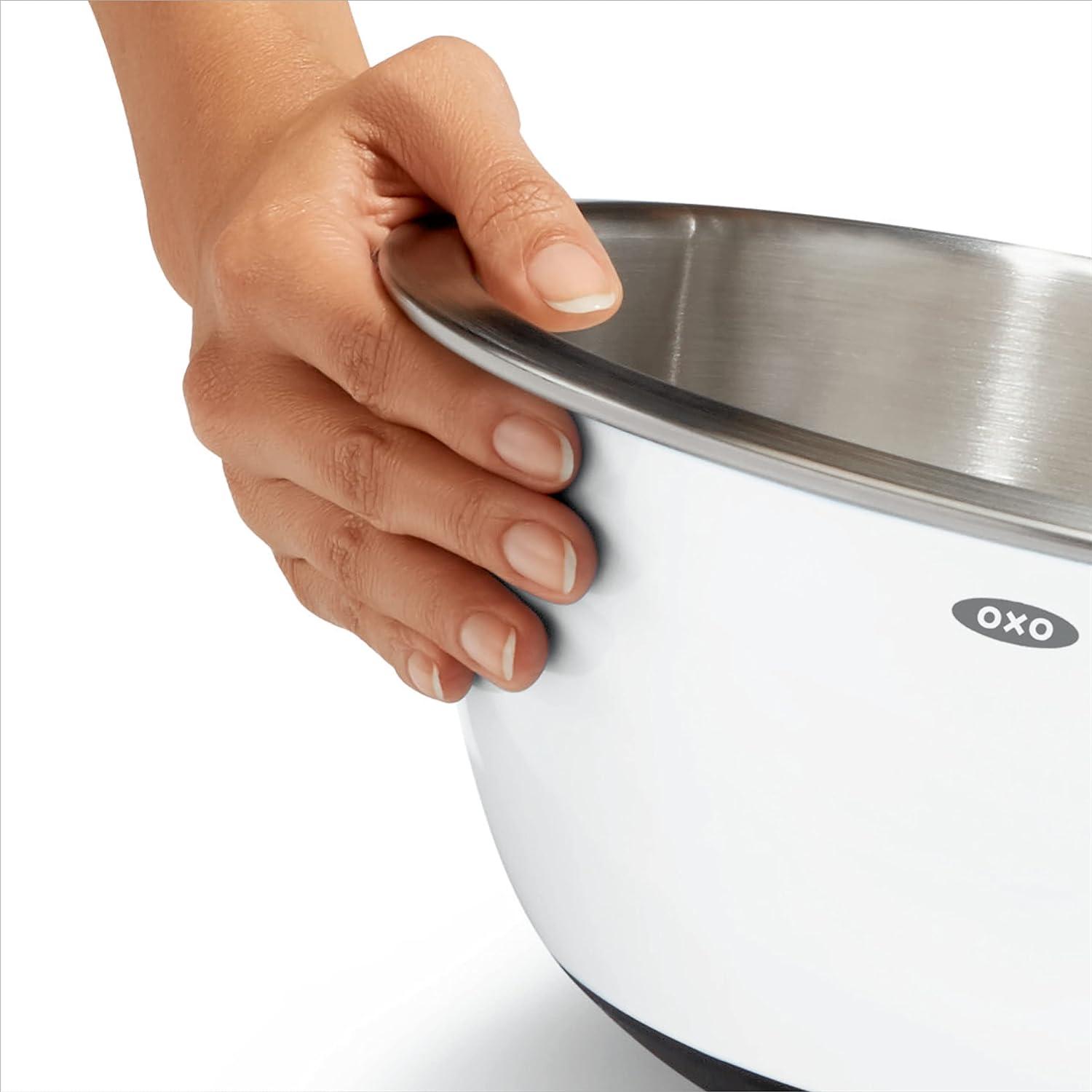 OXO Good Grips White Stainless Steel Mixing Bowl Set