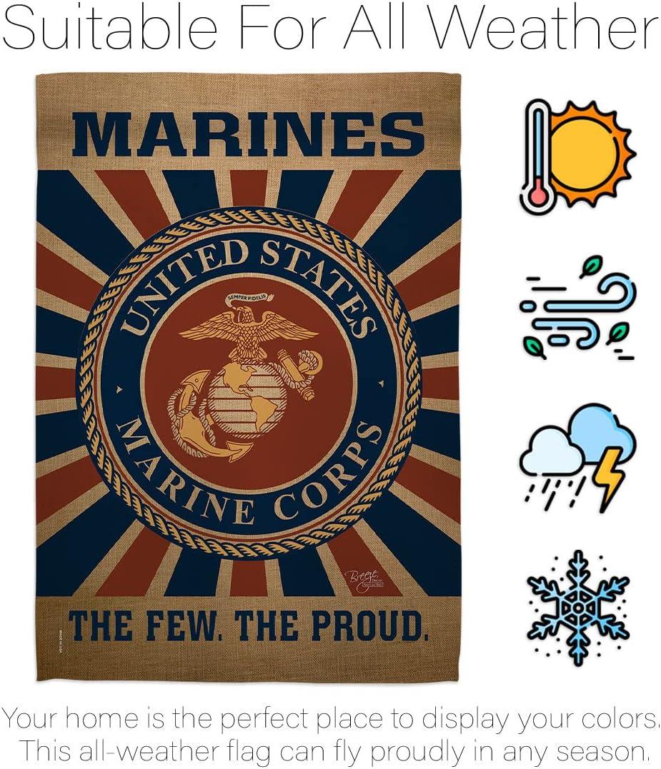 Breeze Decor Double Sided 18.5'' H x 13'' W Burlap Flag Set