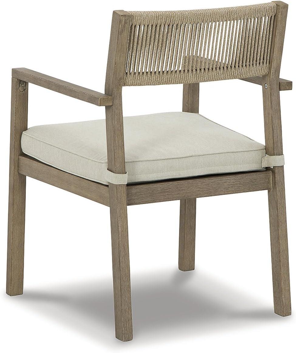 Eucalyptus Patio Dining Armchair with Cushion