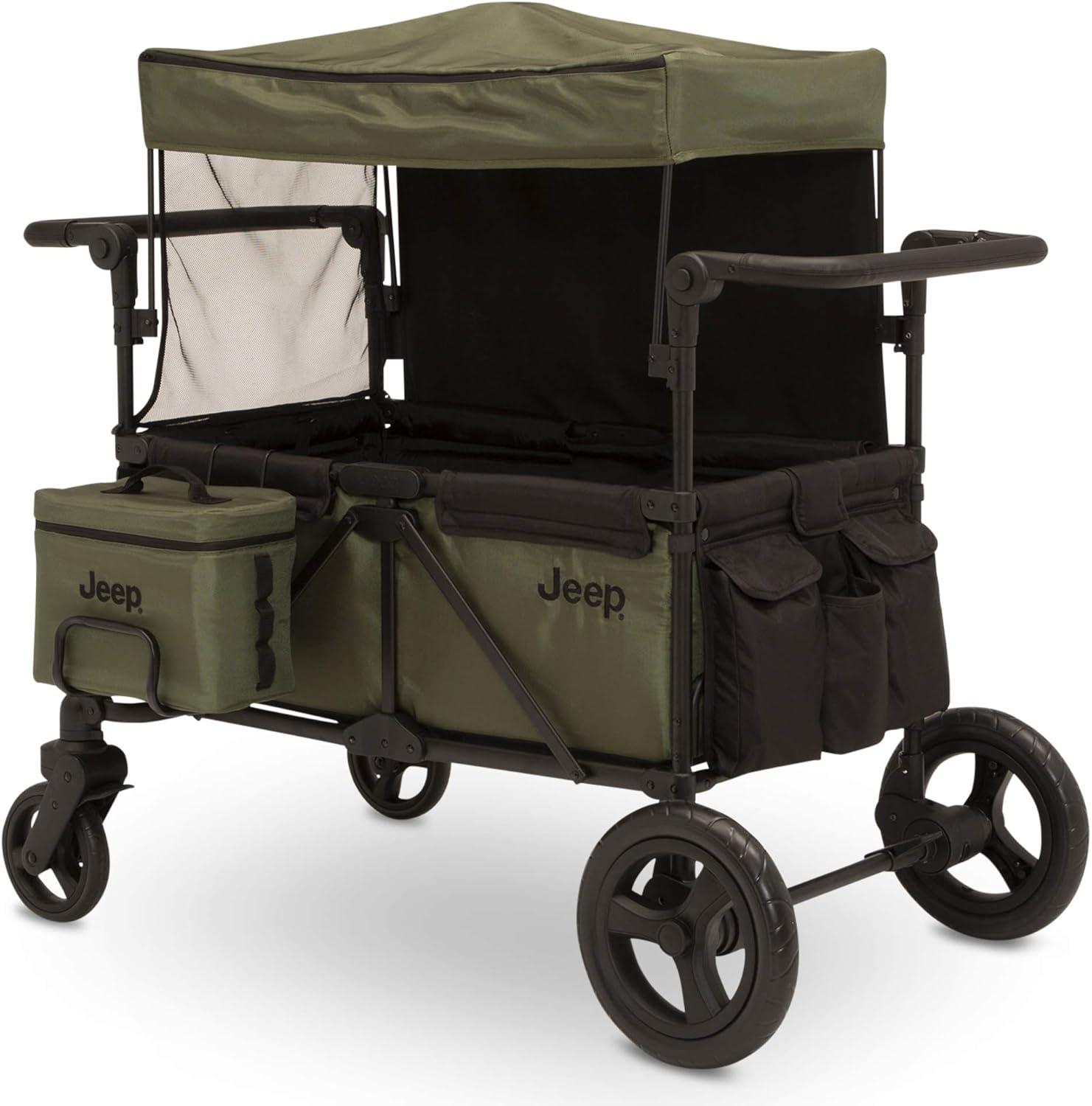 Delta Children Jeep Deluxe Wrangler Stroller Wagon with Cooler Bag and Parent Organizer by Delta Children