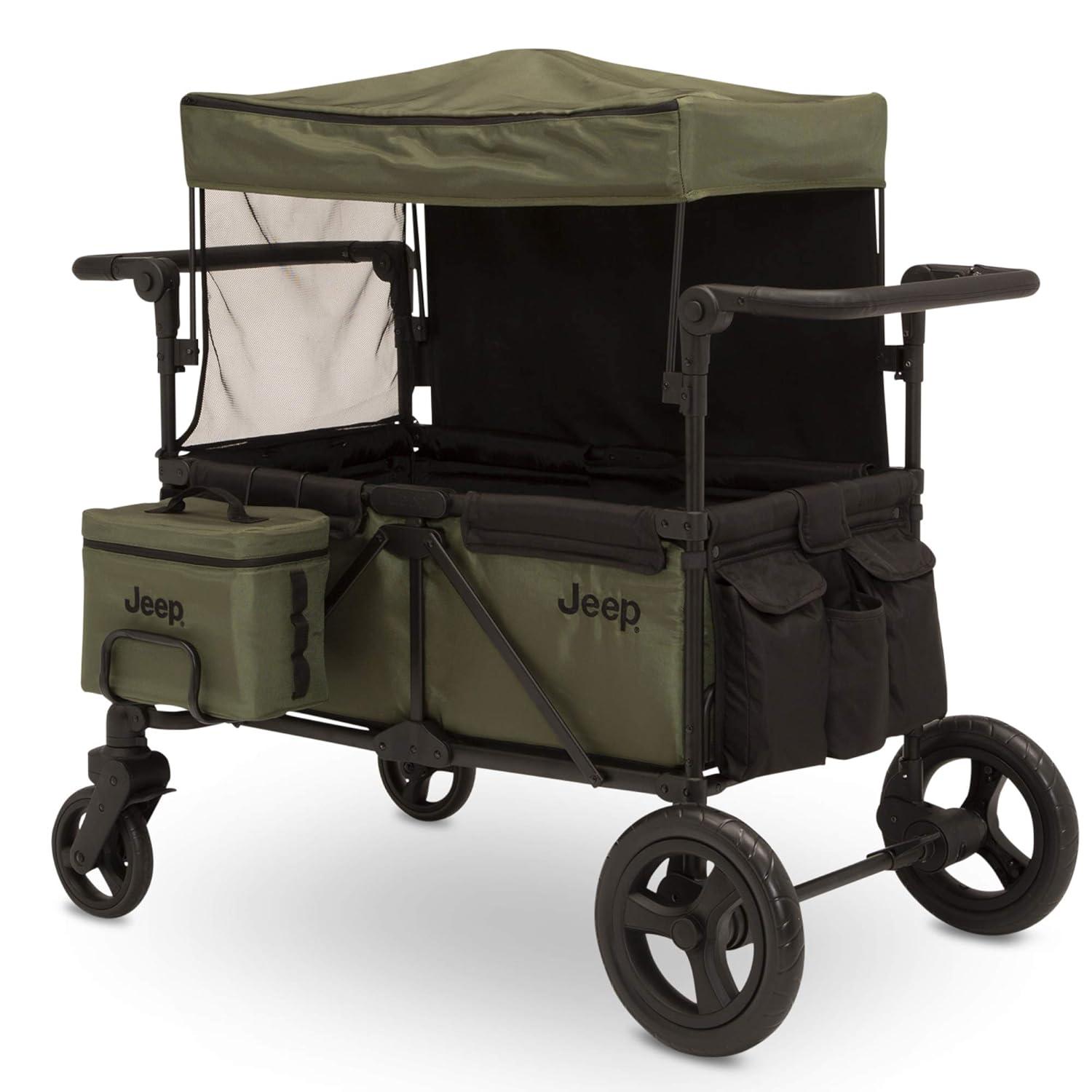 Delta Children Jeep Deluxe Wrangler Stroller Wagon with Cooler Bag and Parent Organizer by Delta Children