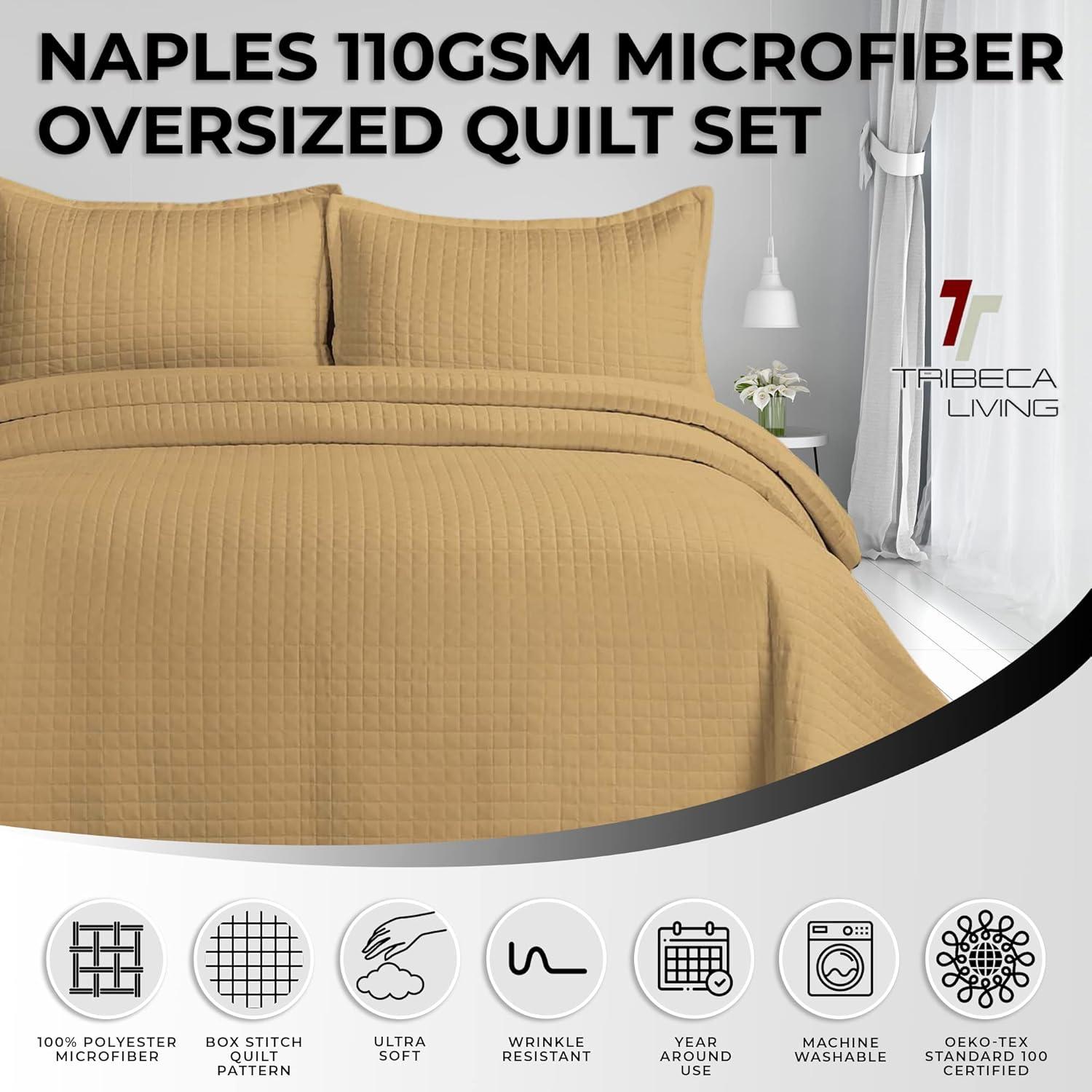 Naples Microfiber Quilt Set - Tribeca Living