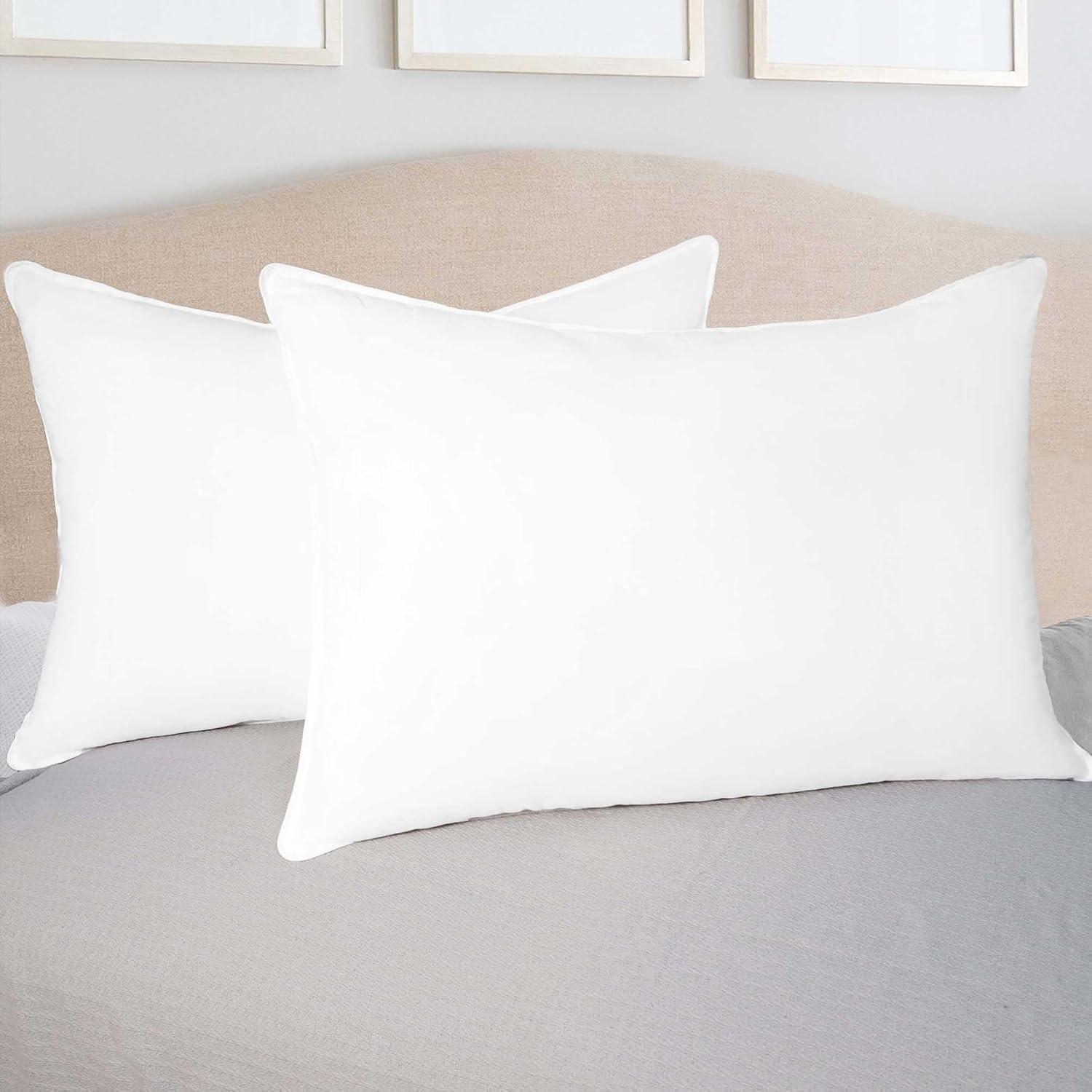 Superior White Microfiber Medium Density King Pillow Set of 4