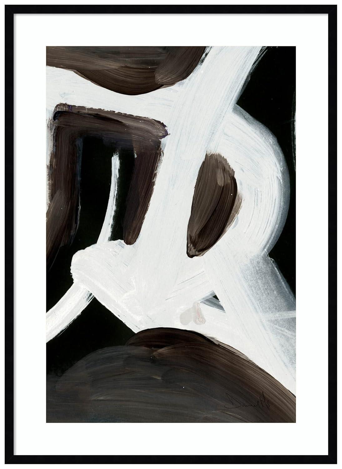 30" x 41" Connected by Dan Hobday Wood Framed Wall Art Print - Amanti Art: Minimalist Abstract, Giclee Lithograph